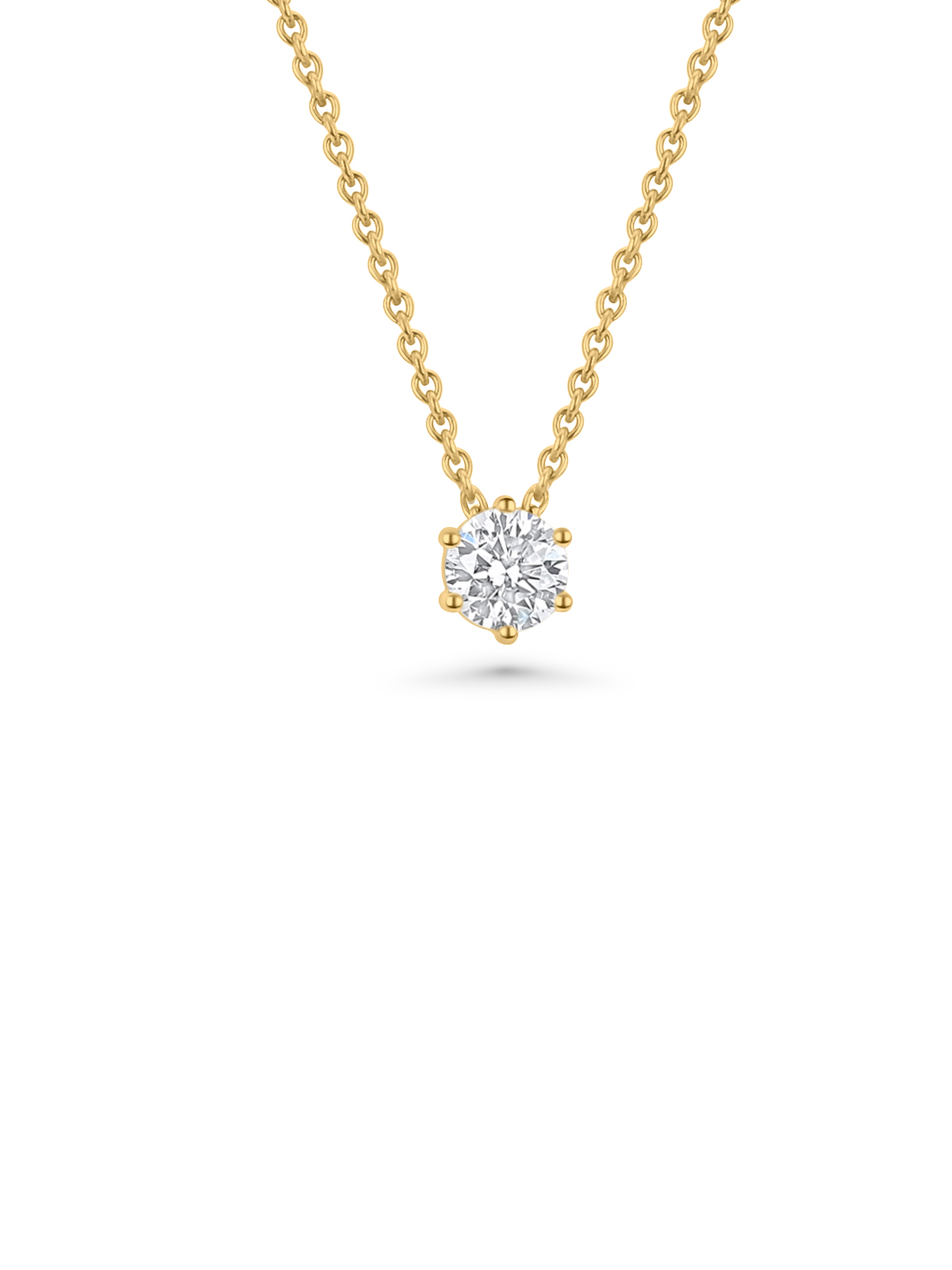 Solitär Collier - 6er Krappe - 0,30 ct