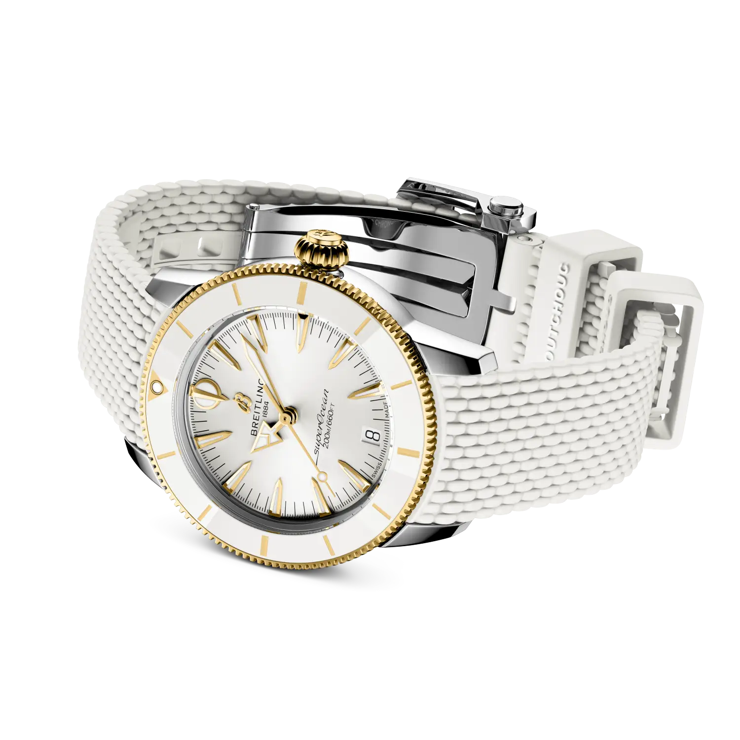 Superocean Heritage Automatic 36 - Weiß - Stahl / Gelbgold