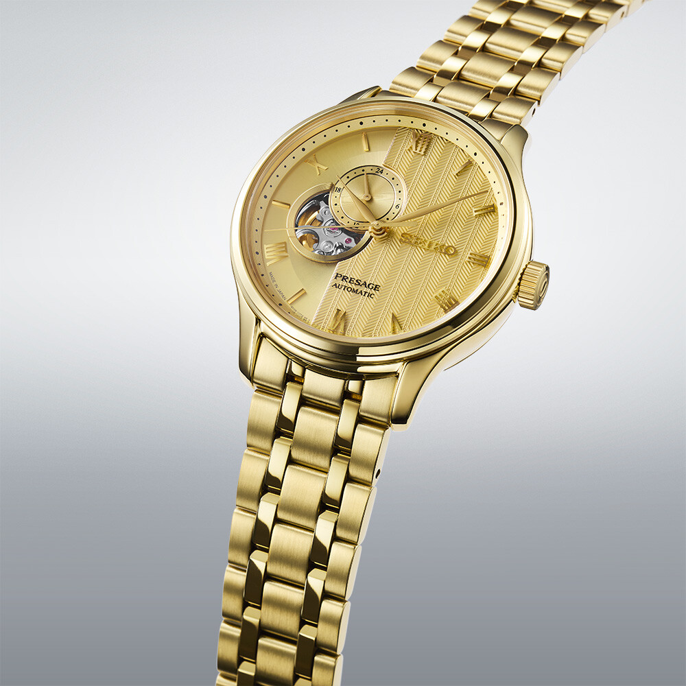 PRESAGE Automatik Japanese Garden Offenes Herz - 41,8mm - Gold