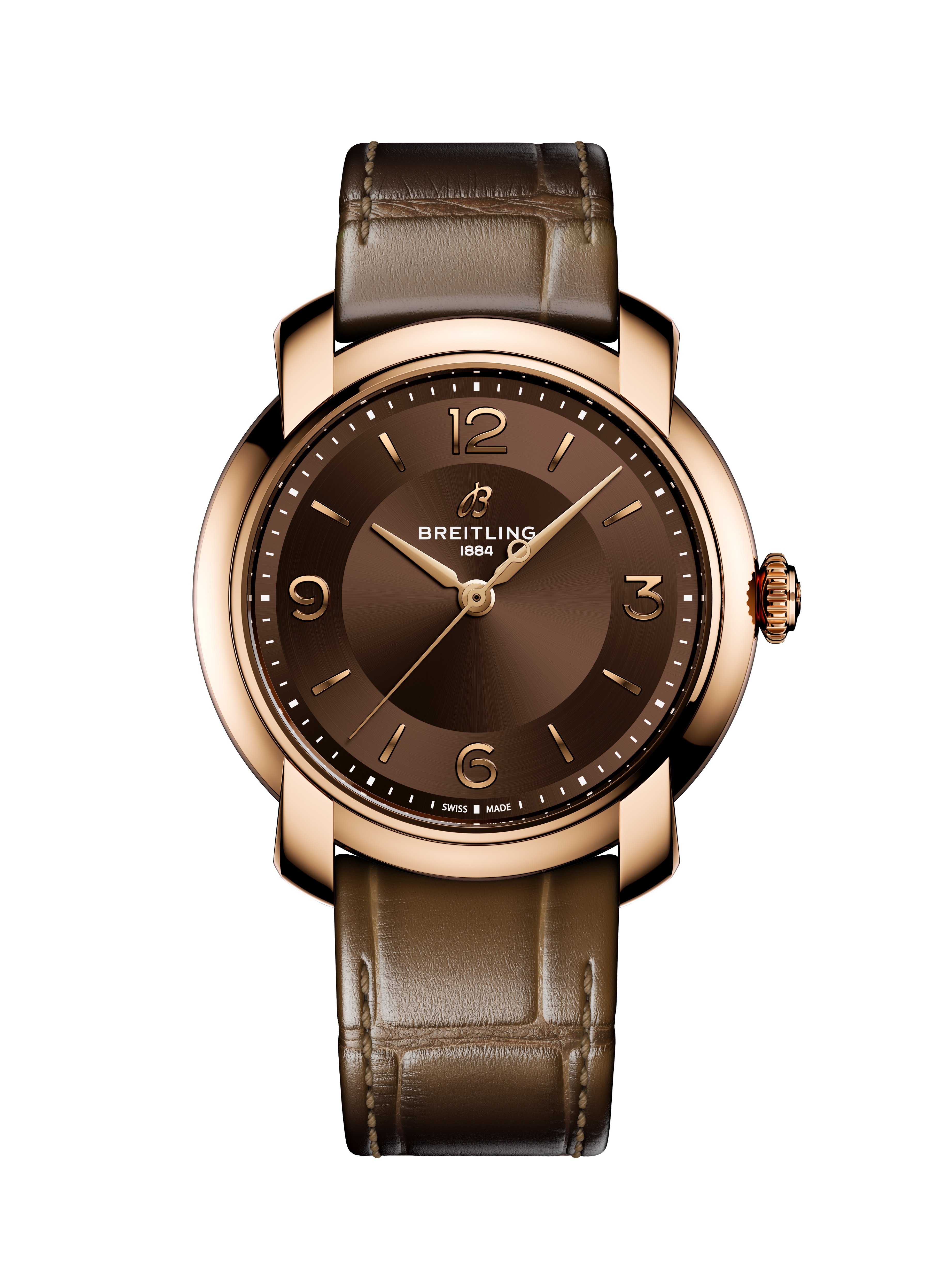 Lady Premier Automatic 36 - 18-karätiges Rotgold - Braun