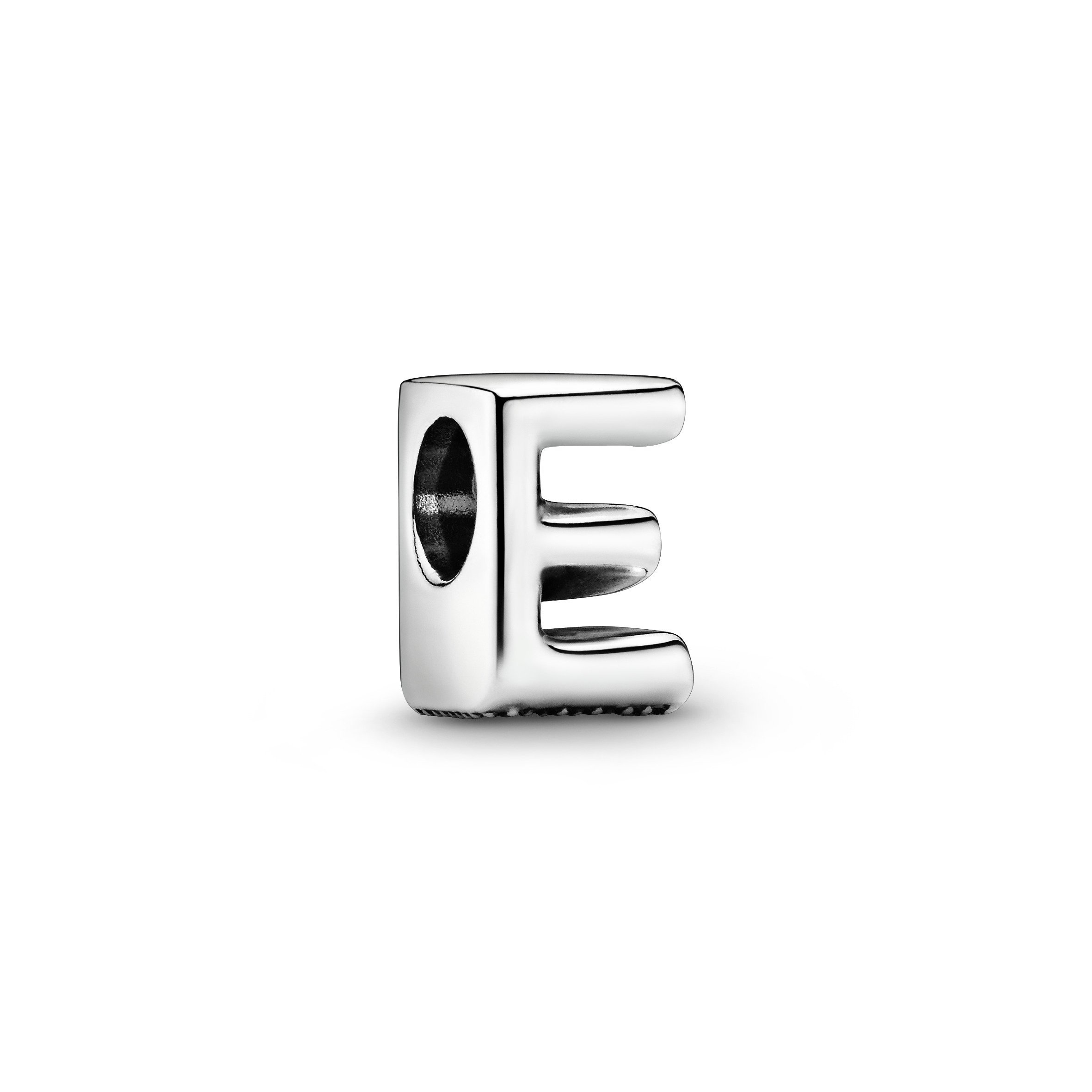 Buchstabe E Alphabet-Charm - Sterling-Silber