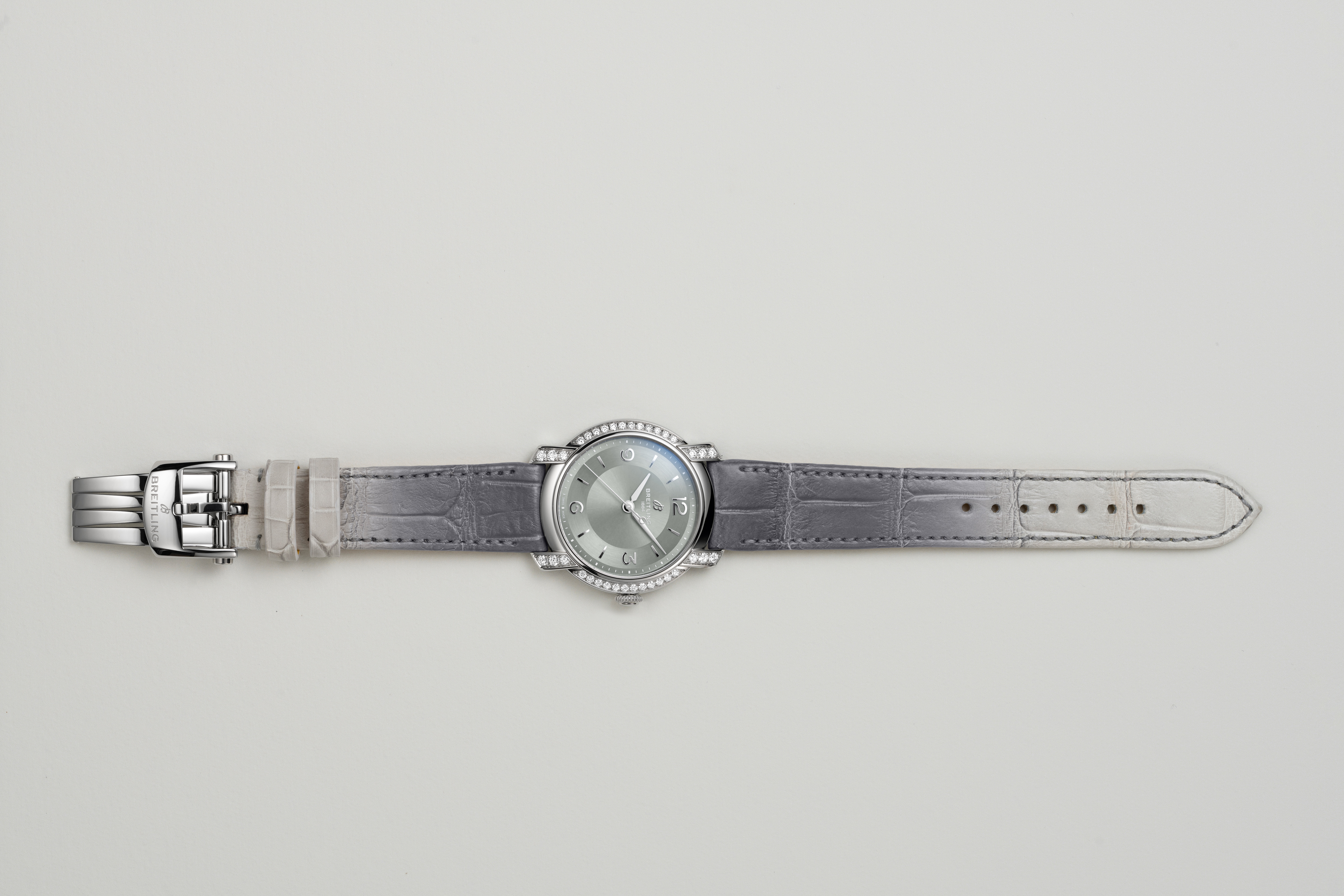 Lady Premier Automatic 36 - Grau (edelsteinbesetzt)