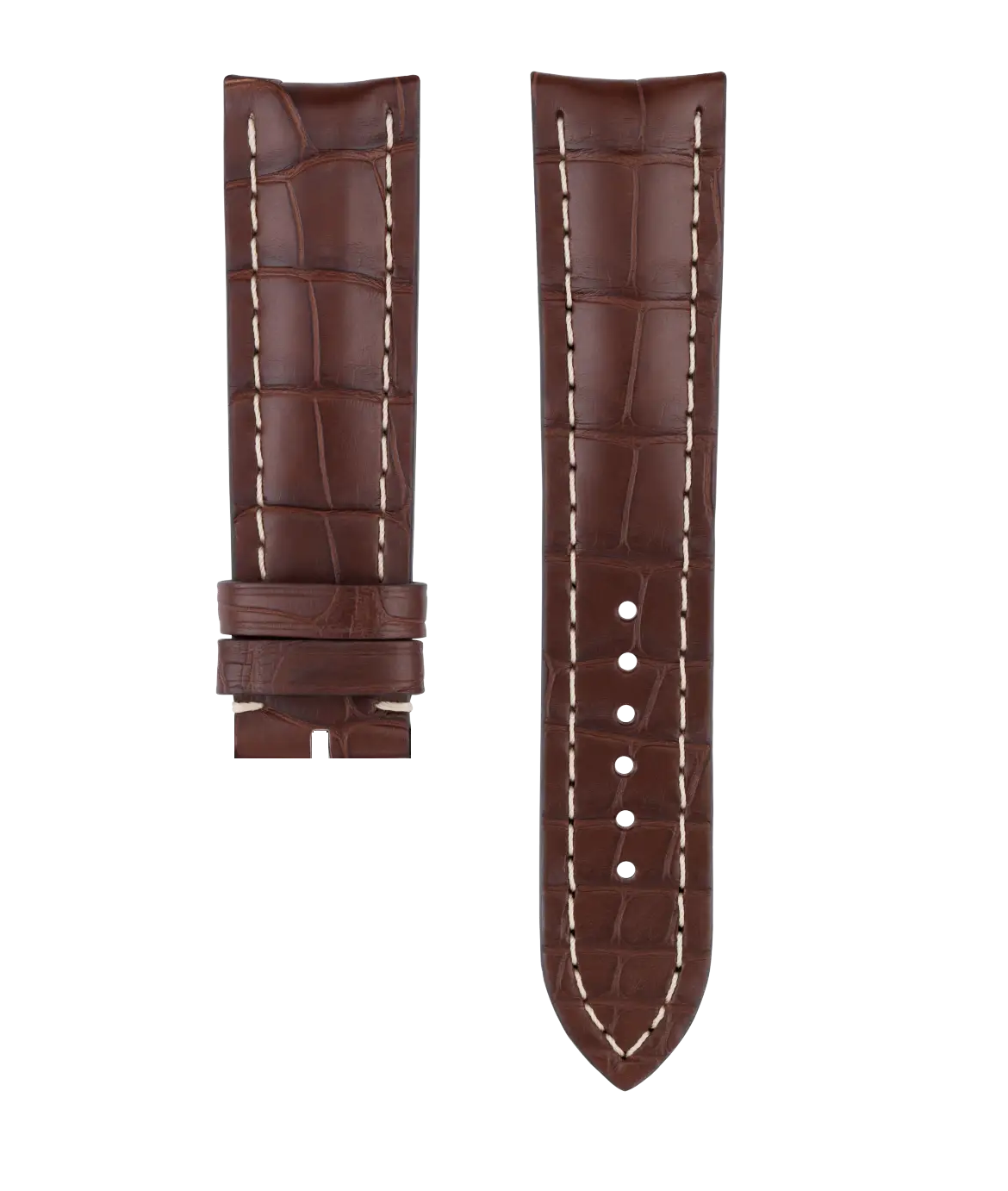 Alligator Leder Armband Braun- 22/20 mm - für Premier B01 Chronograph 42