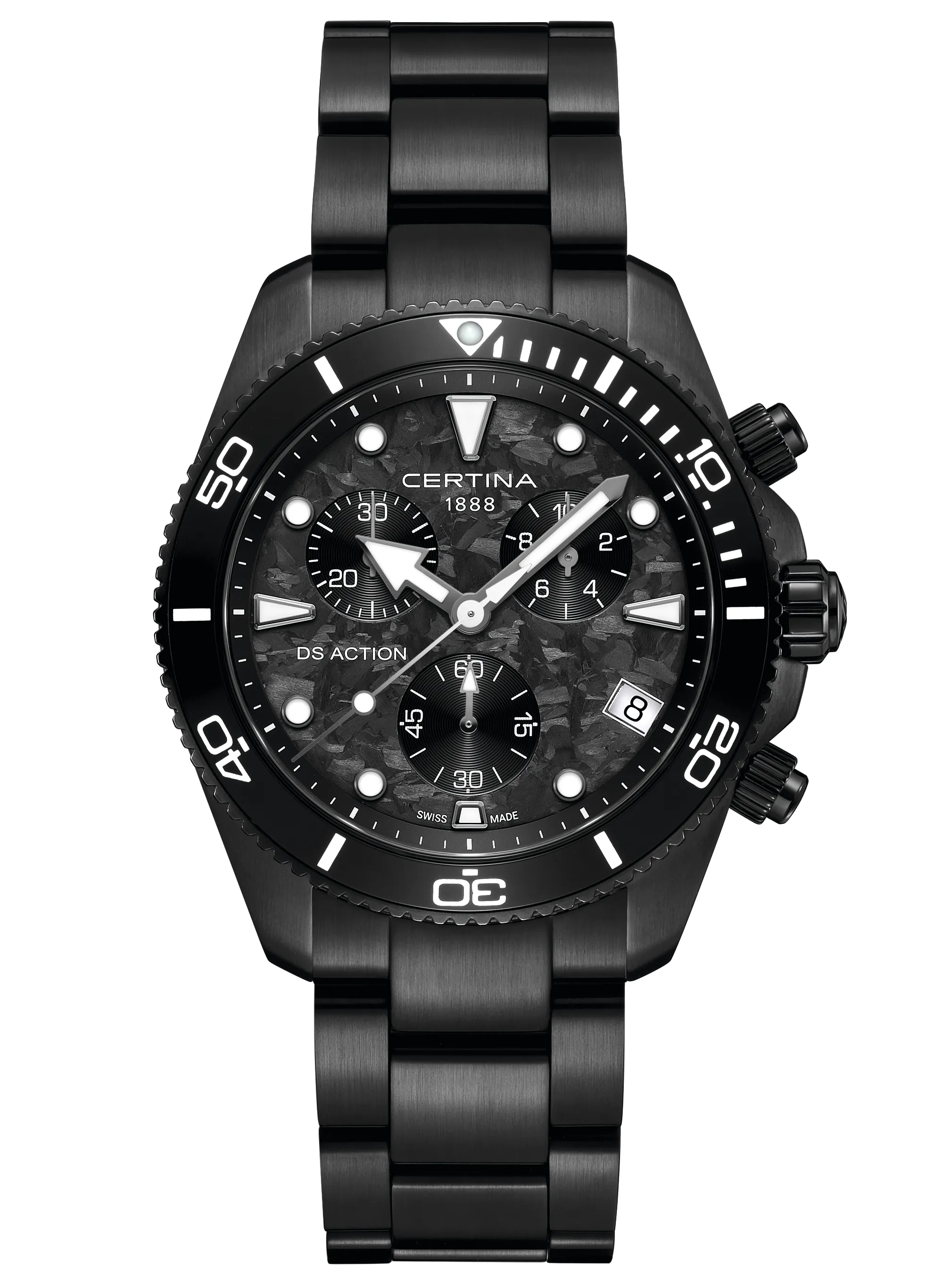 DS Action Chrono Quarz 42mm - Schwarz /  Carbon