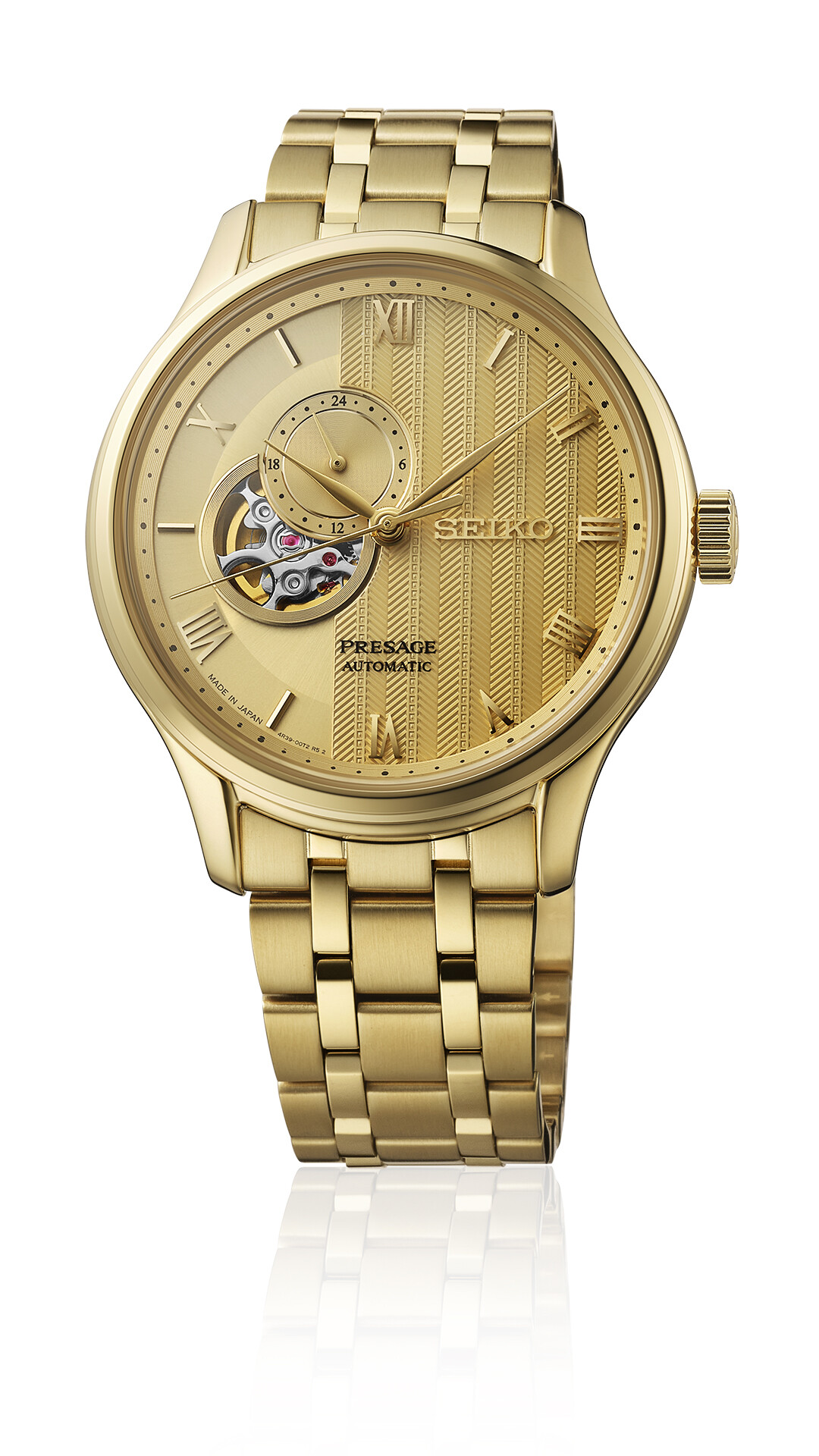PRESAGE Automatik Japanese Garden Offenes Herz - 41,8mm - Gold