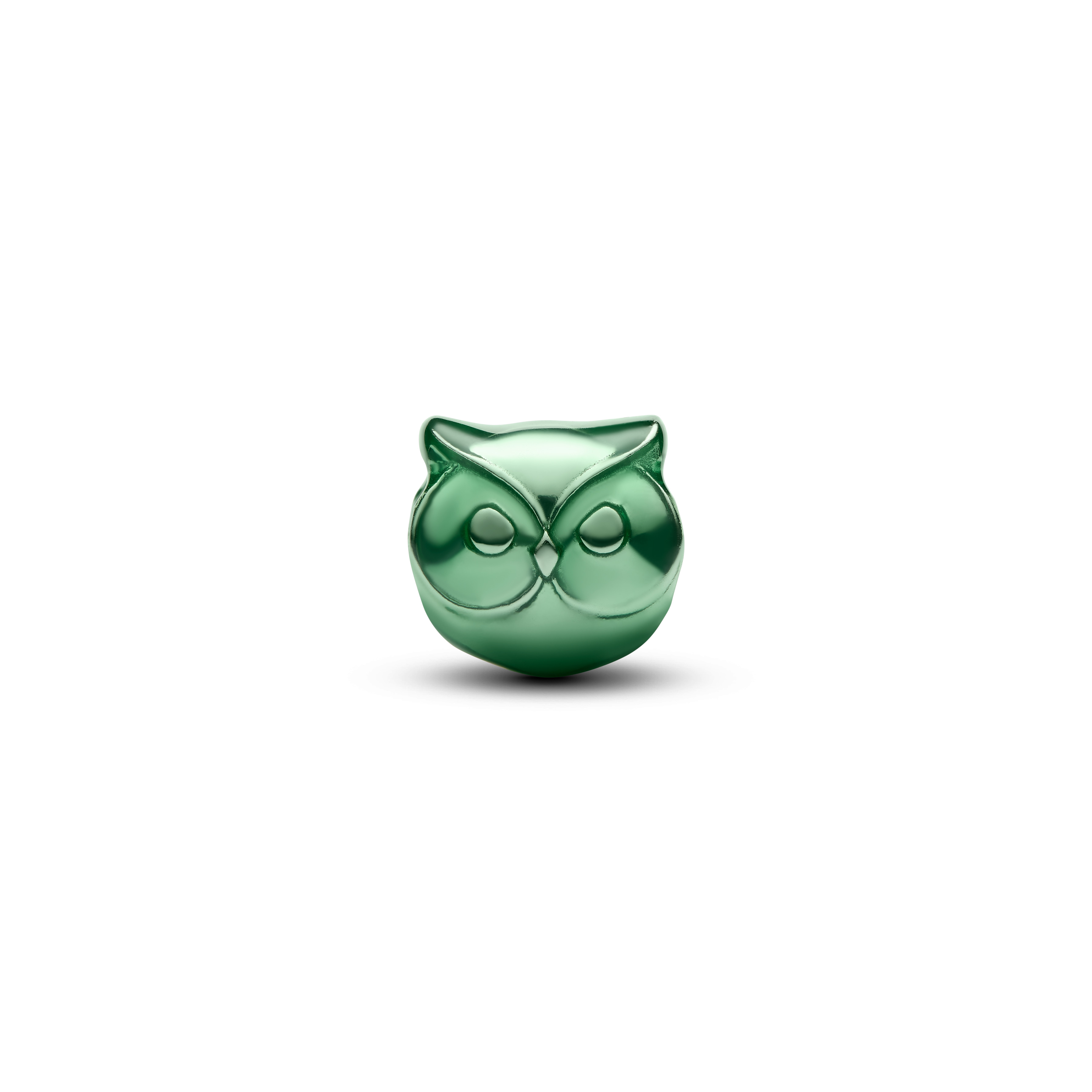 Grüne Eule Mini-Charm - Sterling-Silber