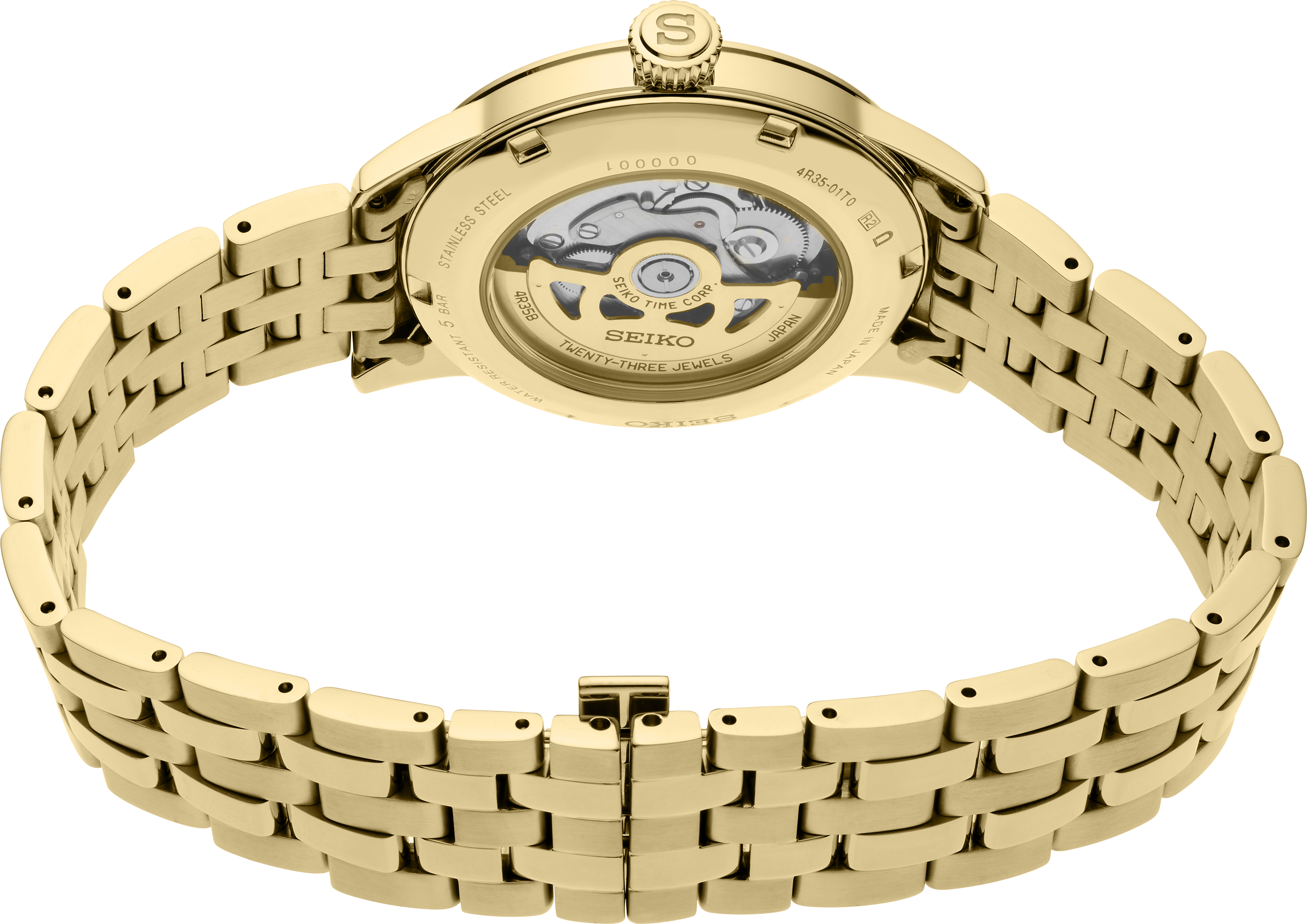 PRESAGE Cocktail Time Automatik 41mm - 3 Zeiger - Gold - Beer 