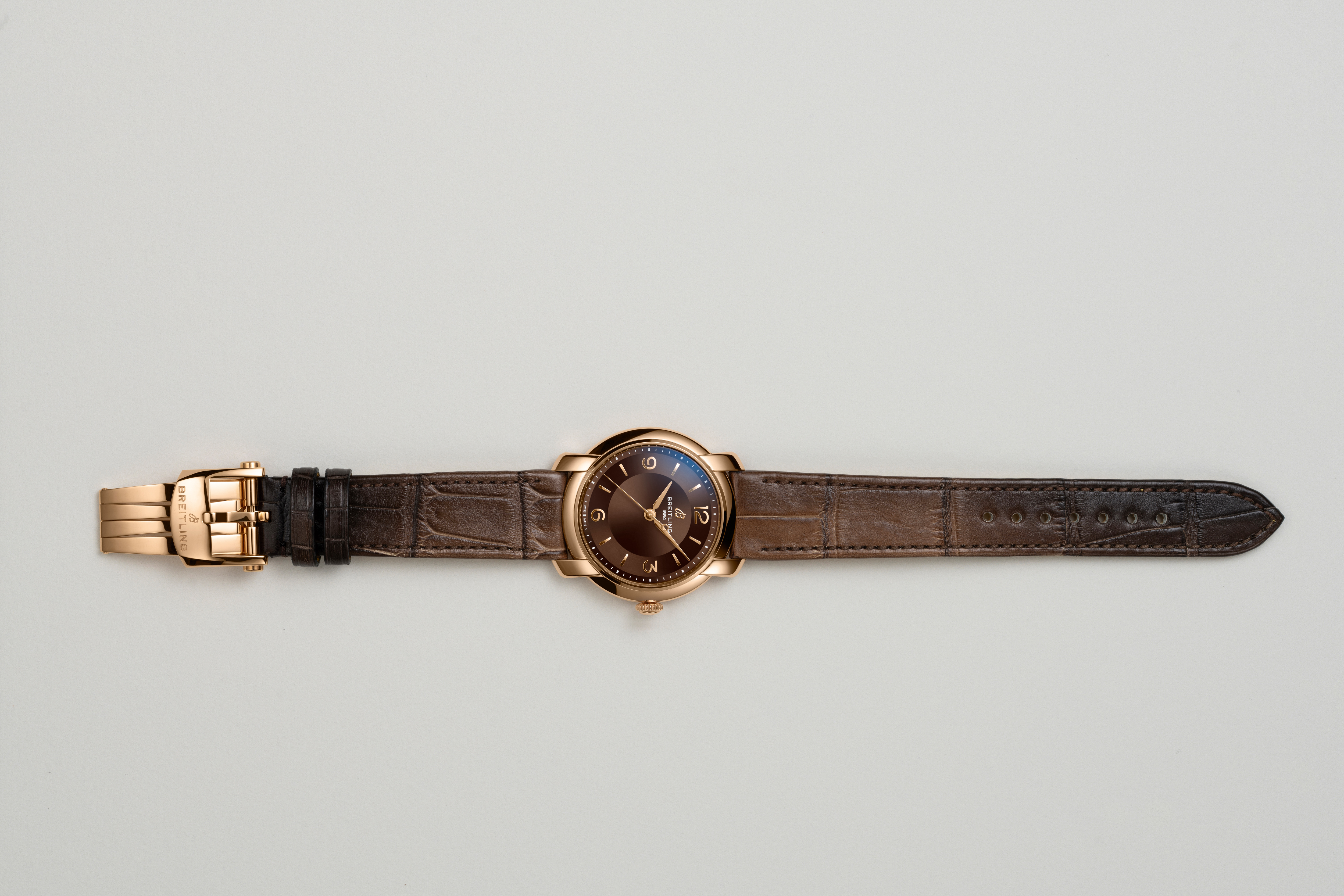 Lady Premier Automatic 36 - 18-karätiges Rotgold - Braun