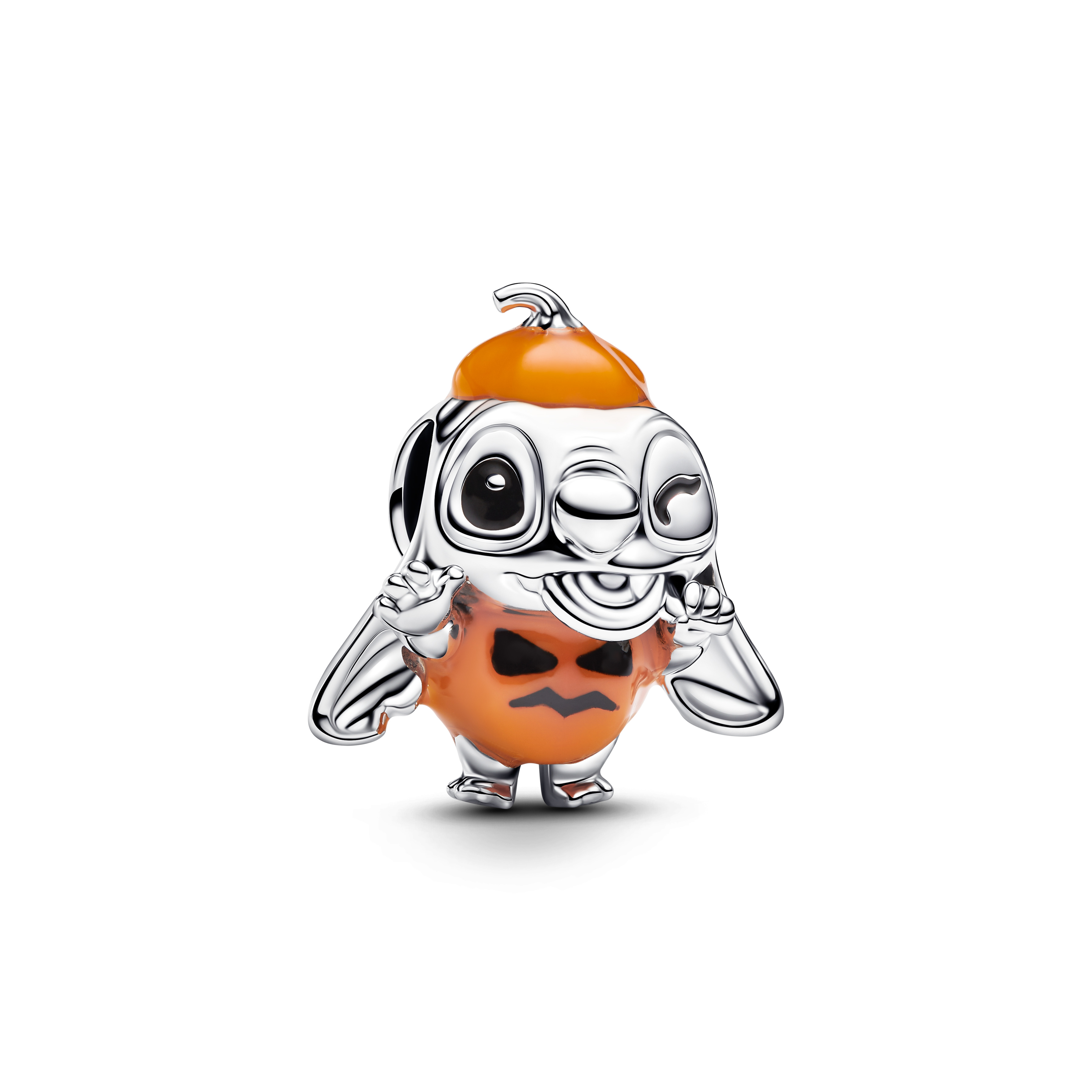 Disney Stitch Halloween-Kürbis Charm  - Sterling-Silber