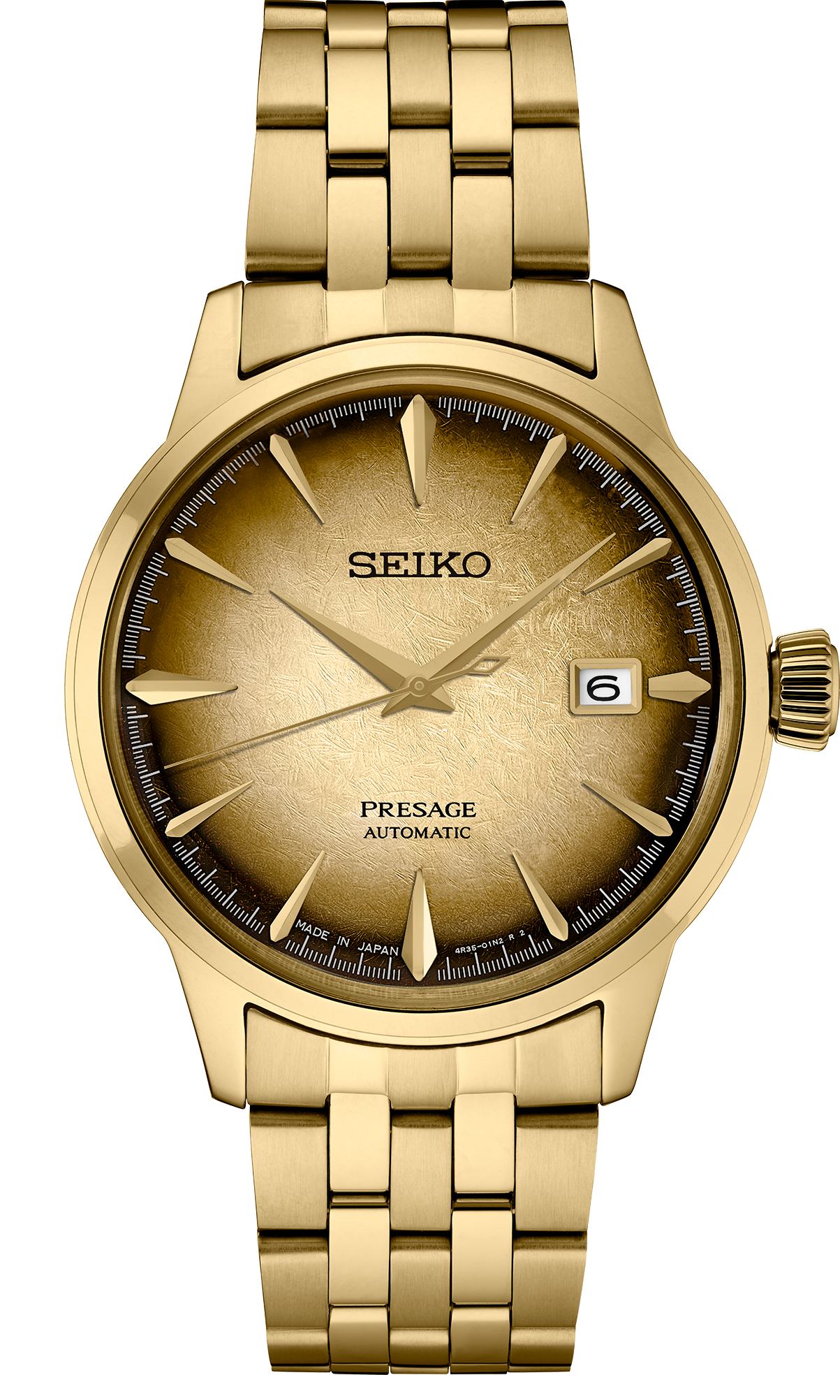 PRESAGE Cocktail Time Automatik 41mm - 3 Zeiger - Gold - Beer 