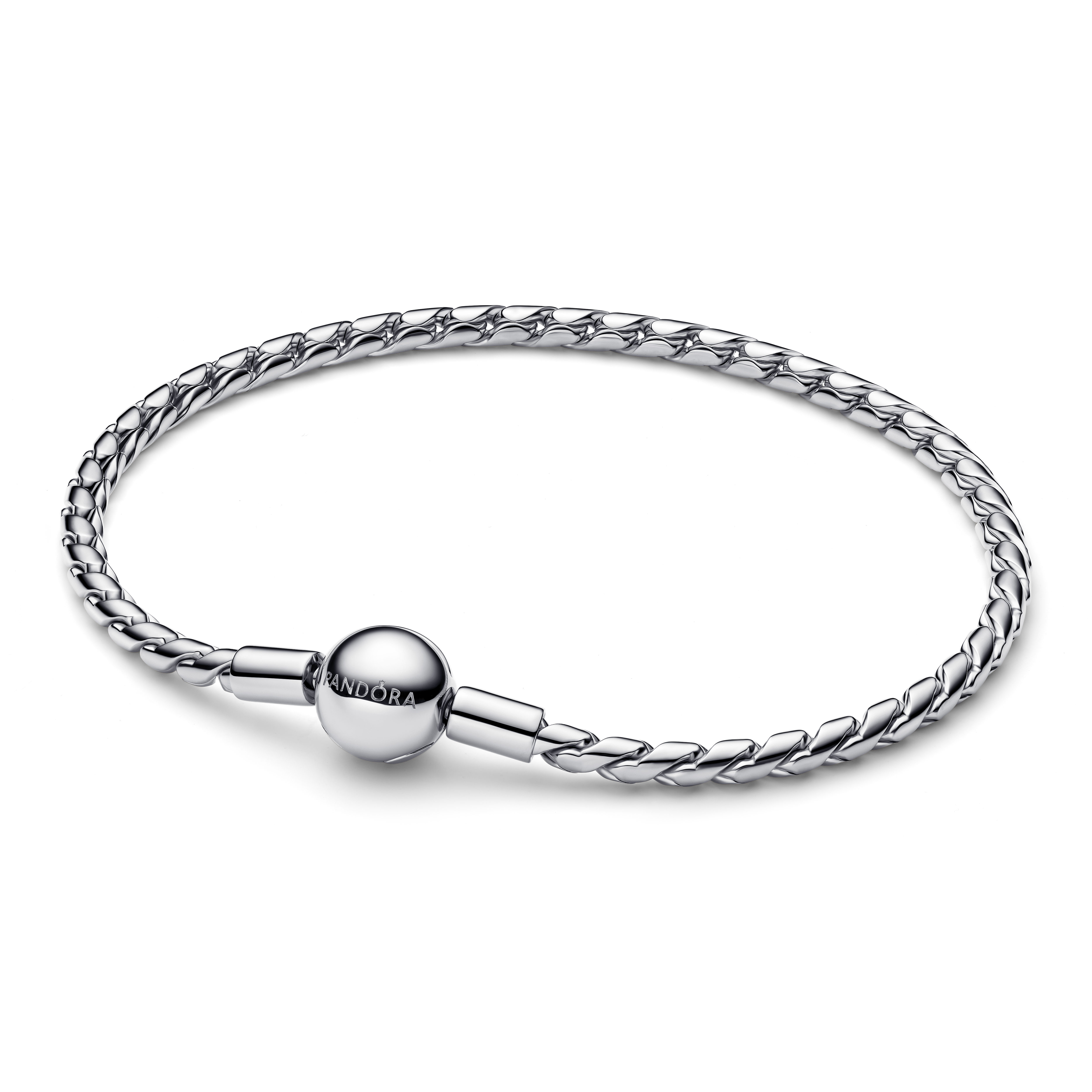 Runder Verschluss Flügel-Kettenarmband - Sterling-Silber 