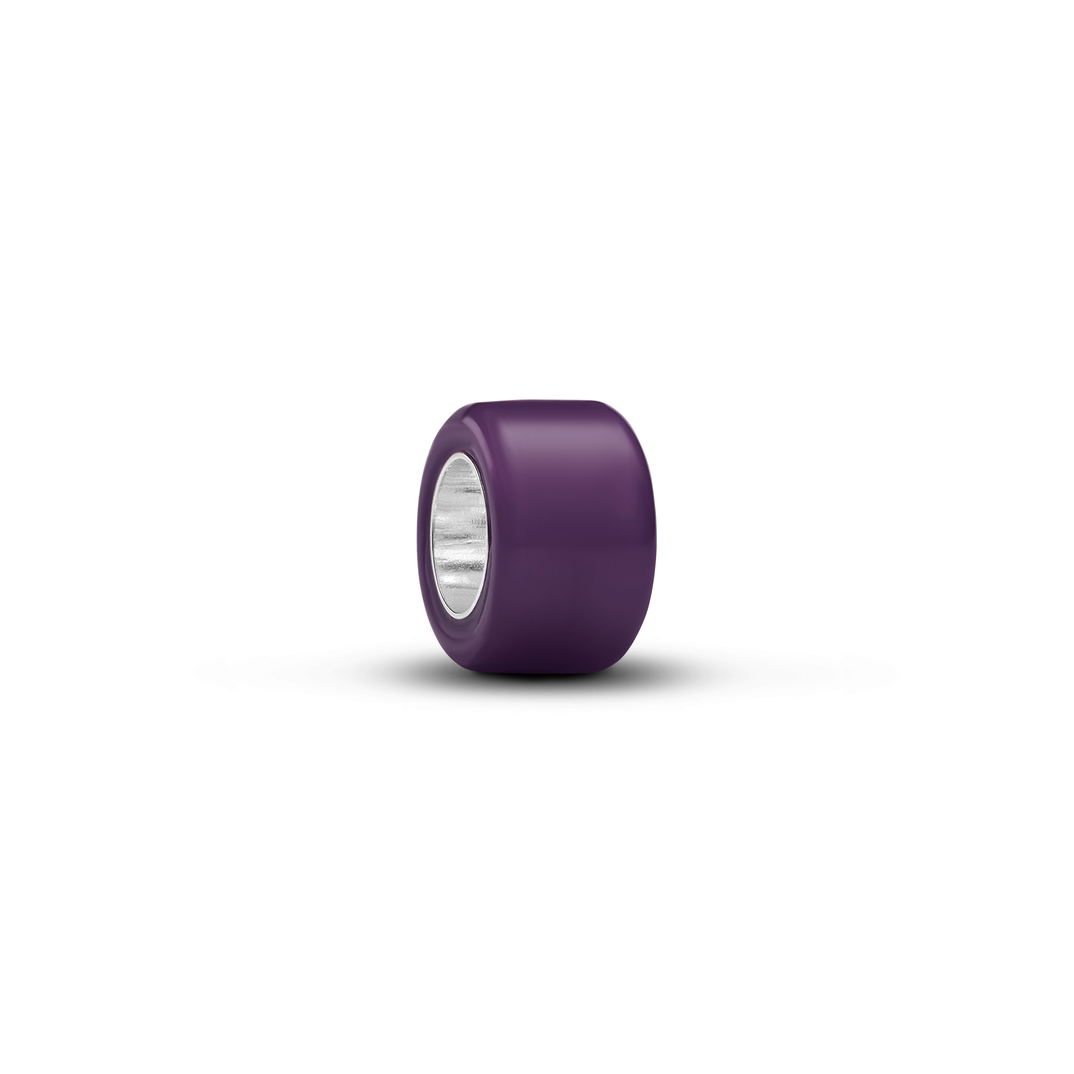Violettes Murano-Glas Mini-Charm - Sterling-Silber