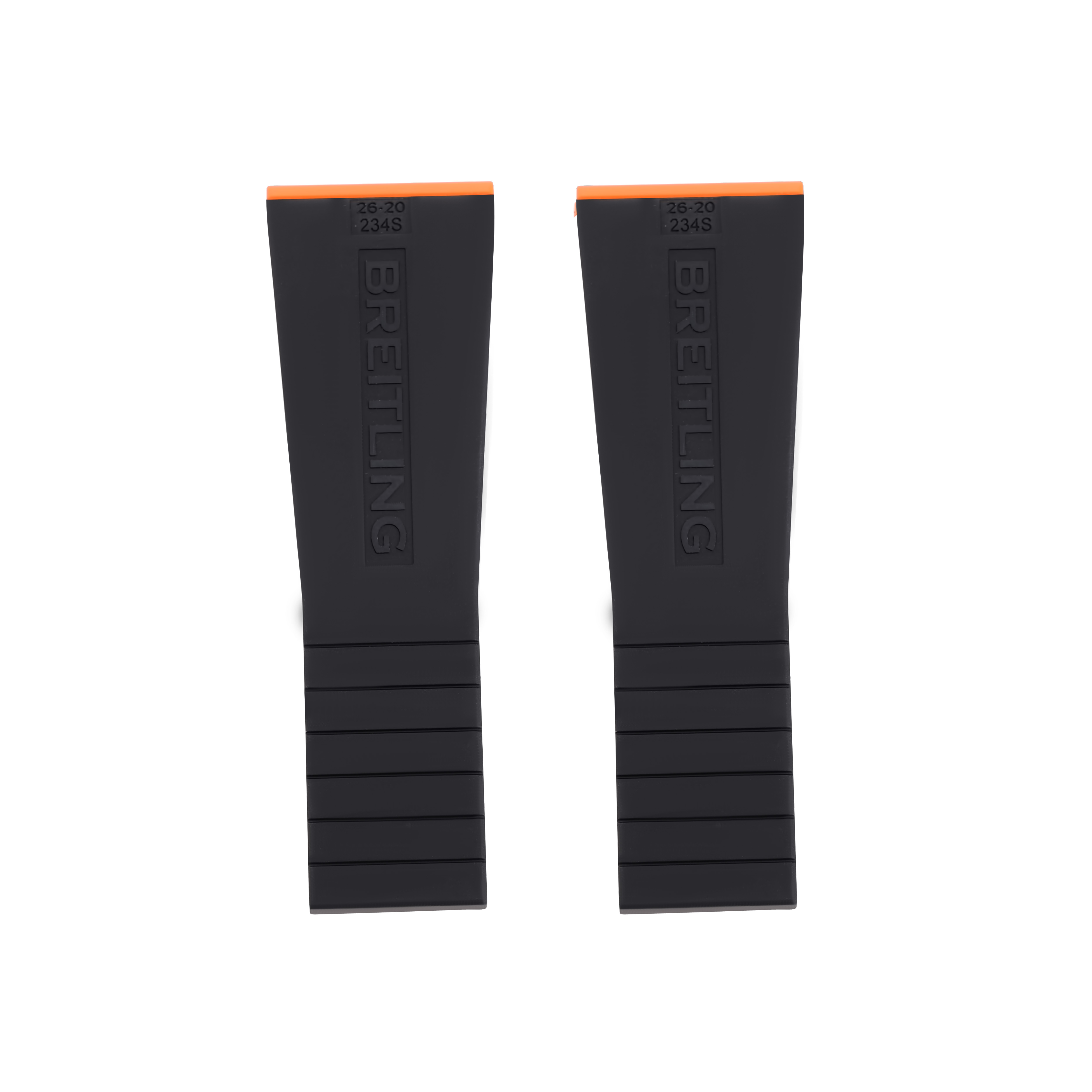 BREITLING Kautschukarmband - TwinPro - Orange - 26/20mm - für BREITLING Emergency 