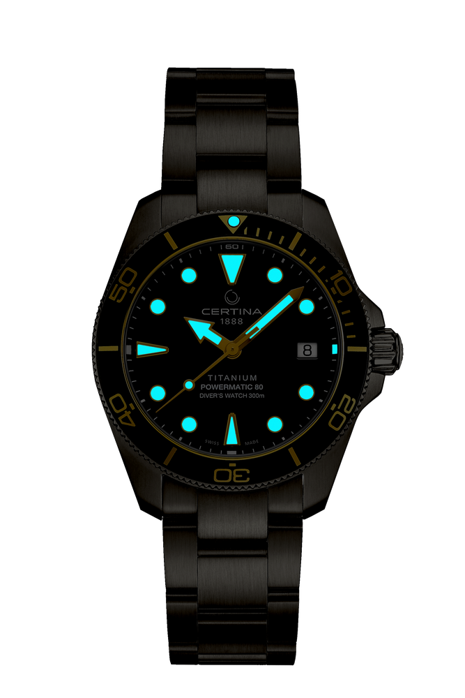 DS Action Diver 38 - Powermatic 80 - Titanium - Schwarz 