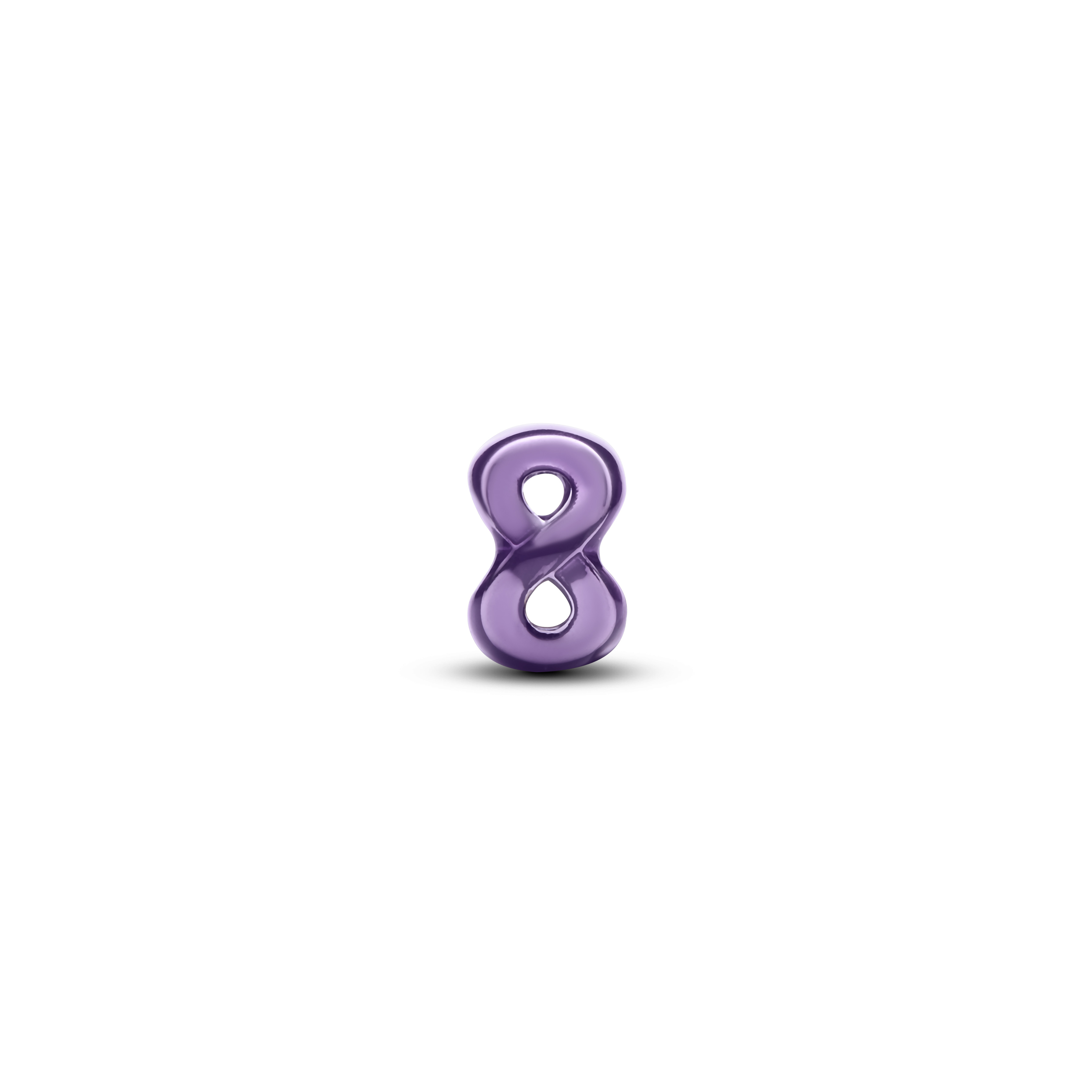Violettes Unendlichkeits-Mini-Charm - Sterling-Silber