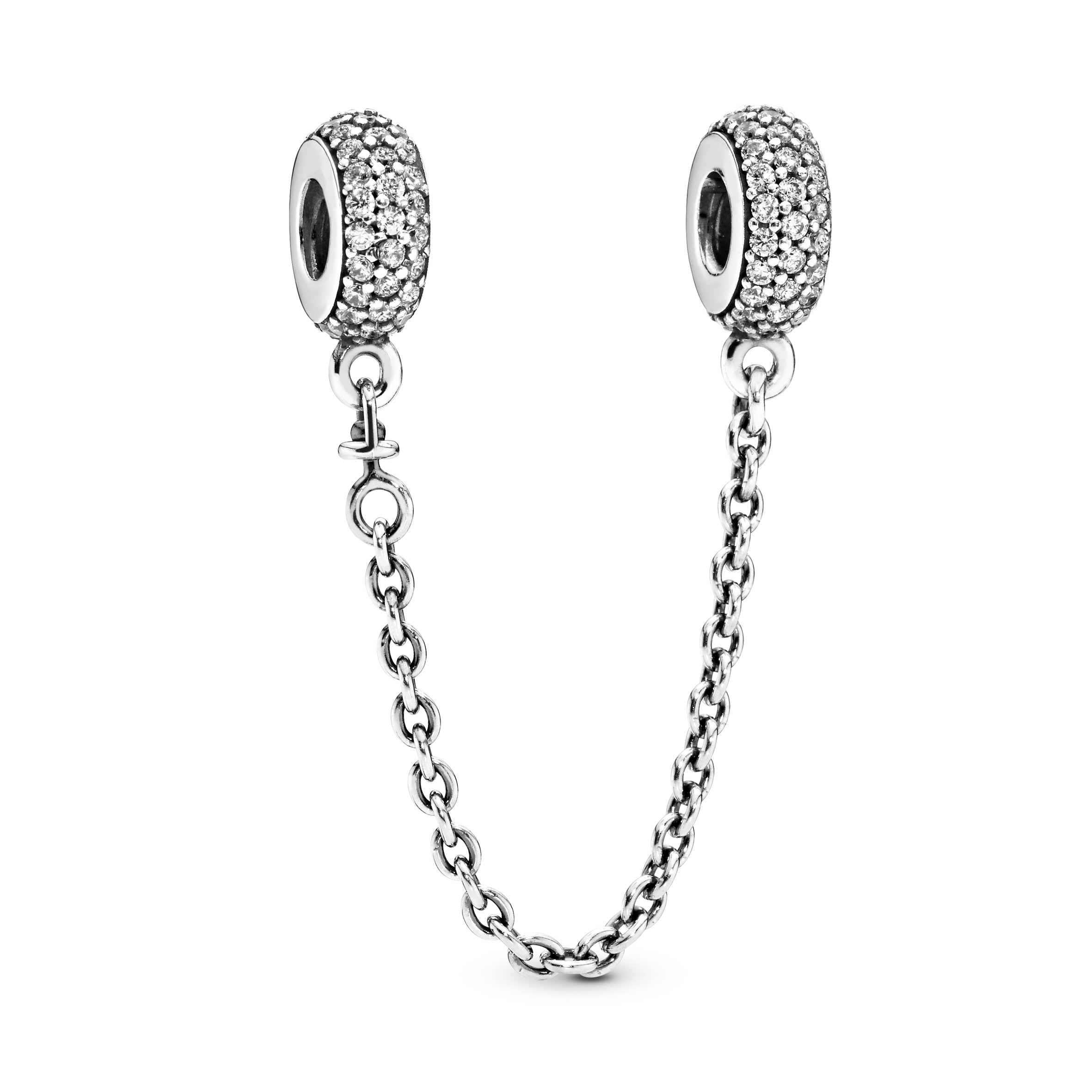 Funkelnde Pavé Komfortkette - Sterling-Silber