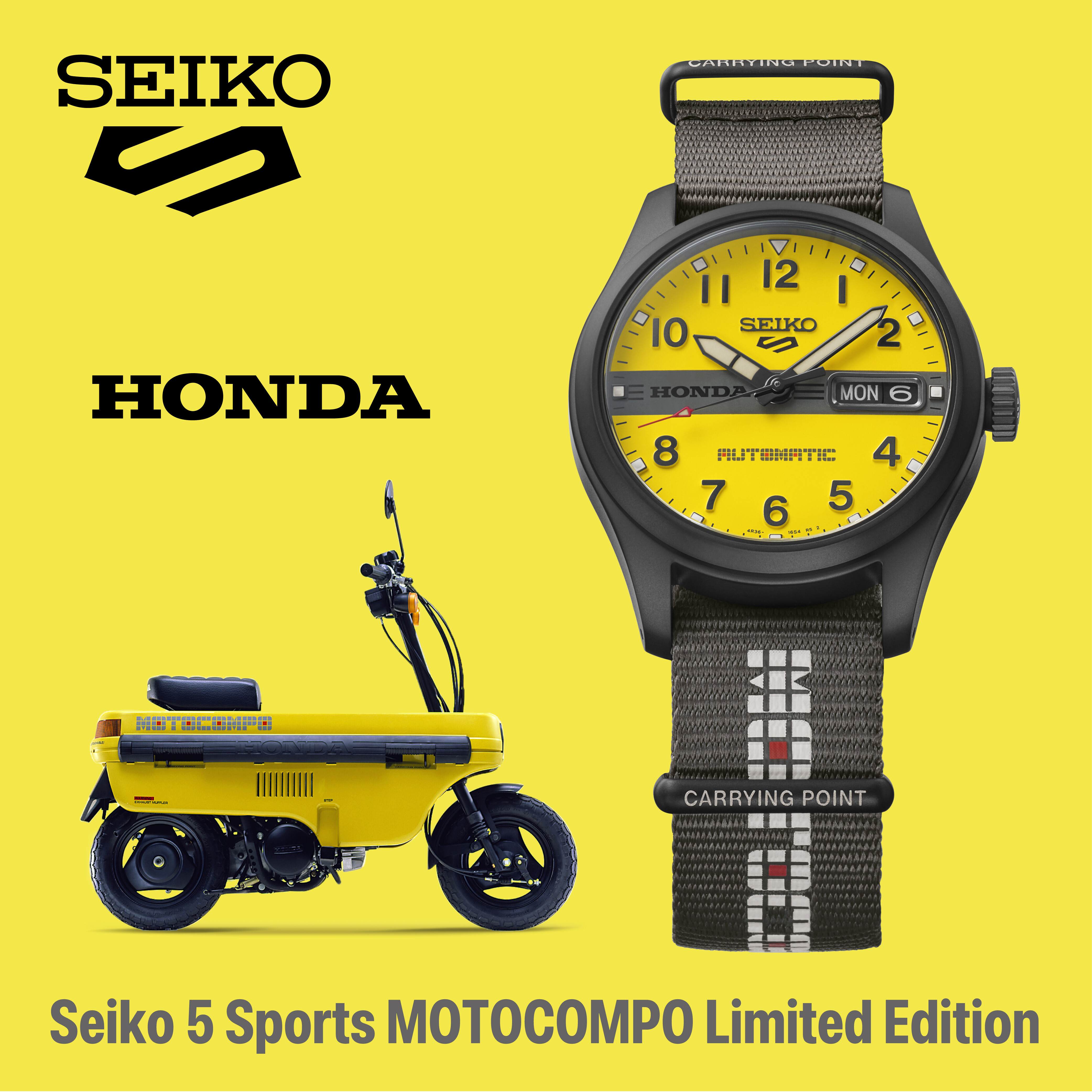  5 Sports - Automatik - Silber - Gelb -  MOTOCOMPO Limited Edition - one of 8.000