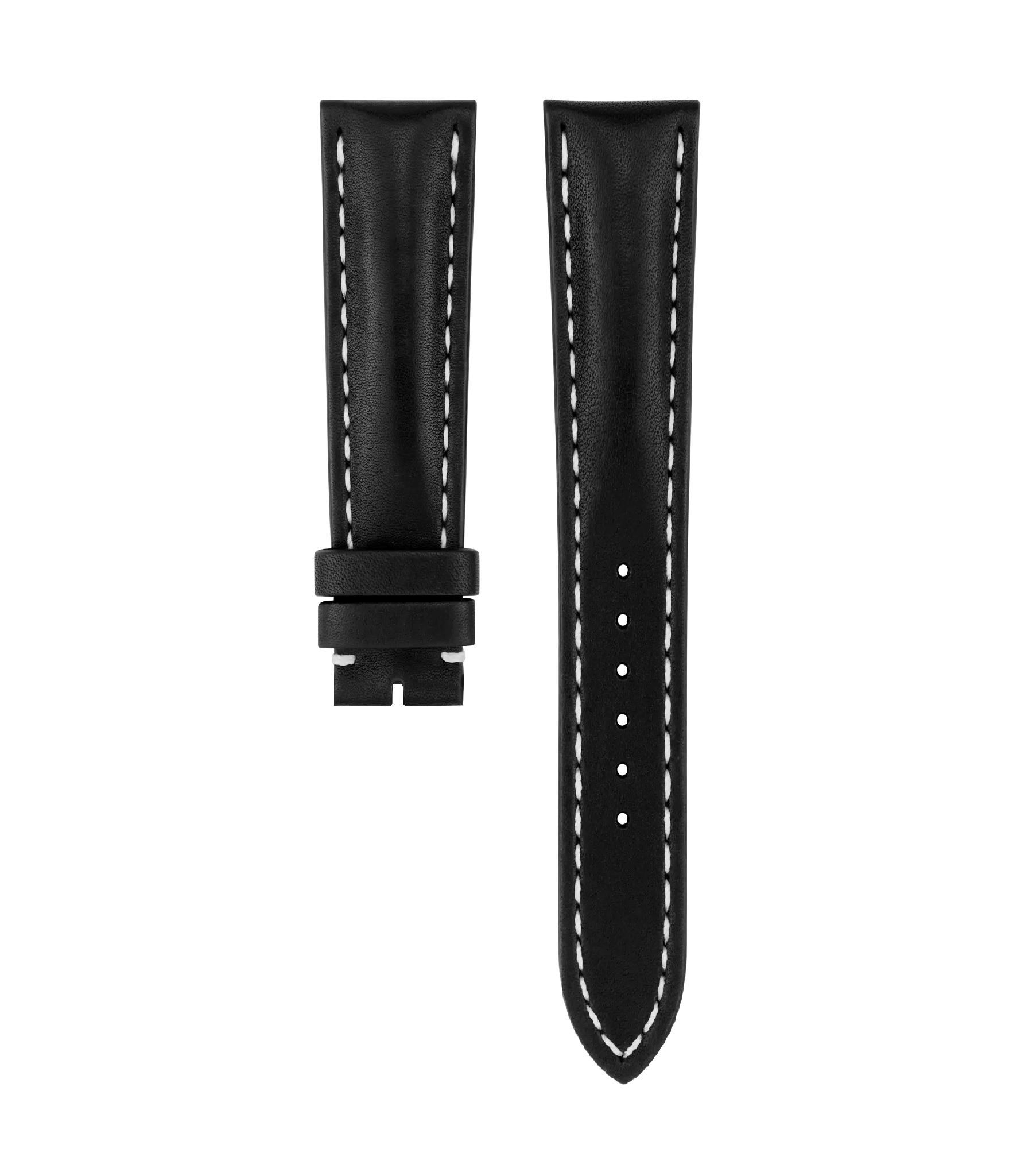 Kalbsleder Armband Schwarz - 16/14 mm