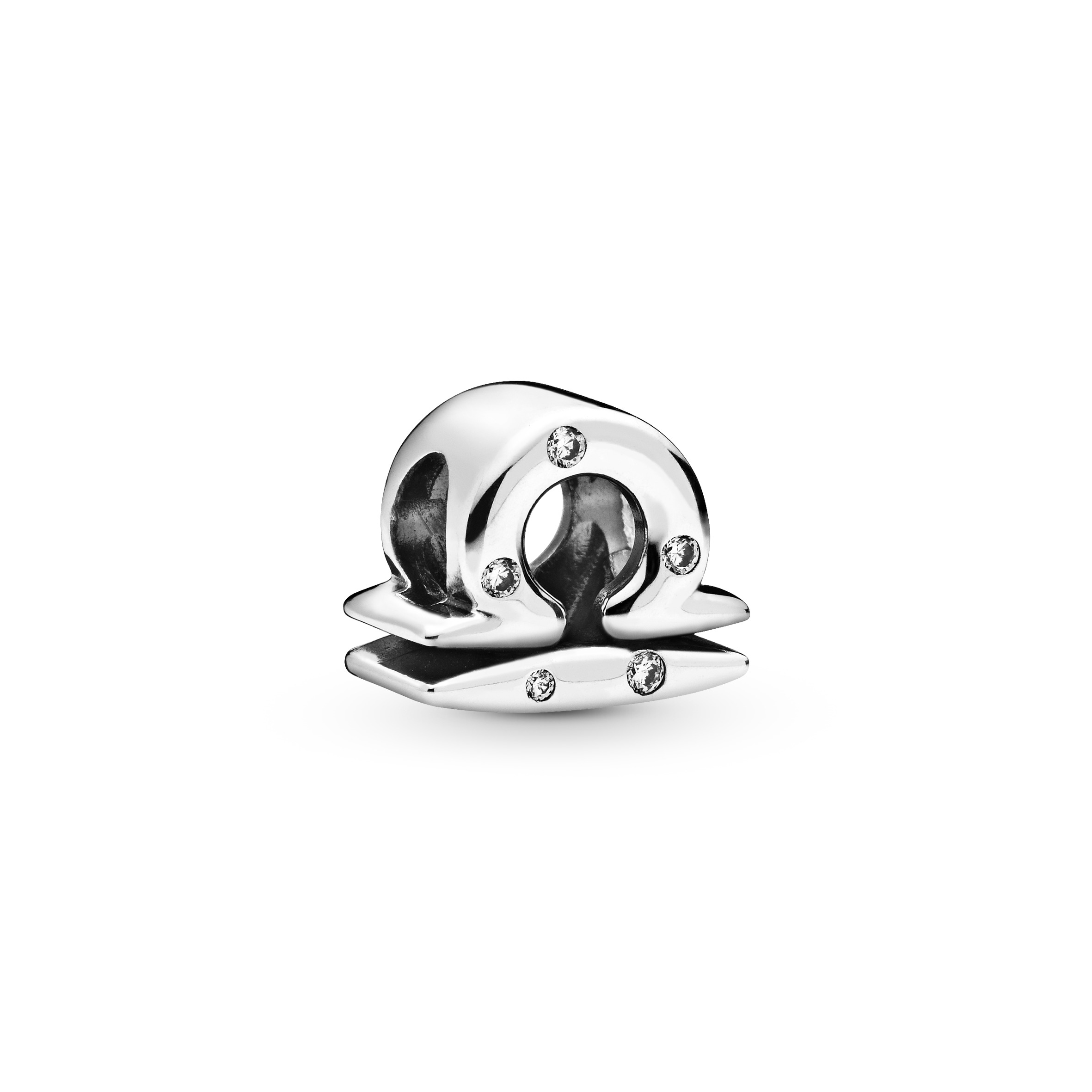 Funkelndes Waage Sternzeichen-Charm - Sterling-Silber