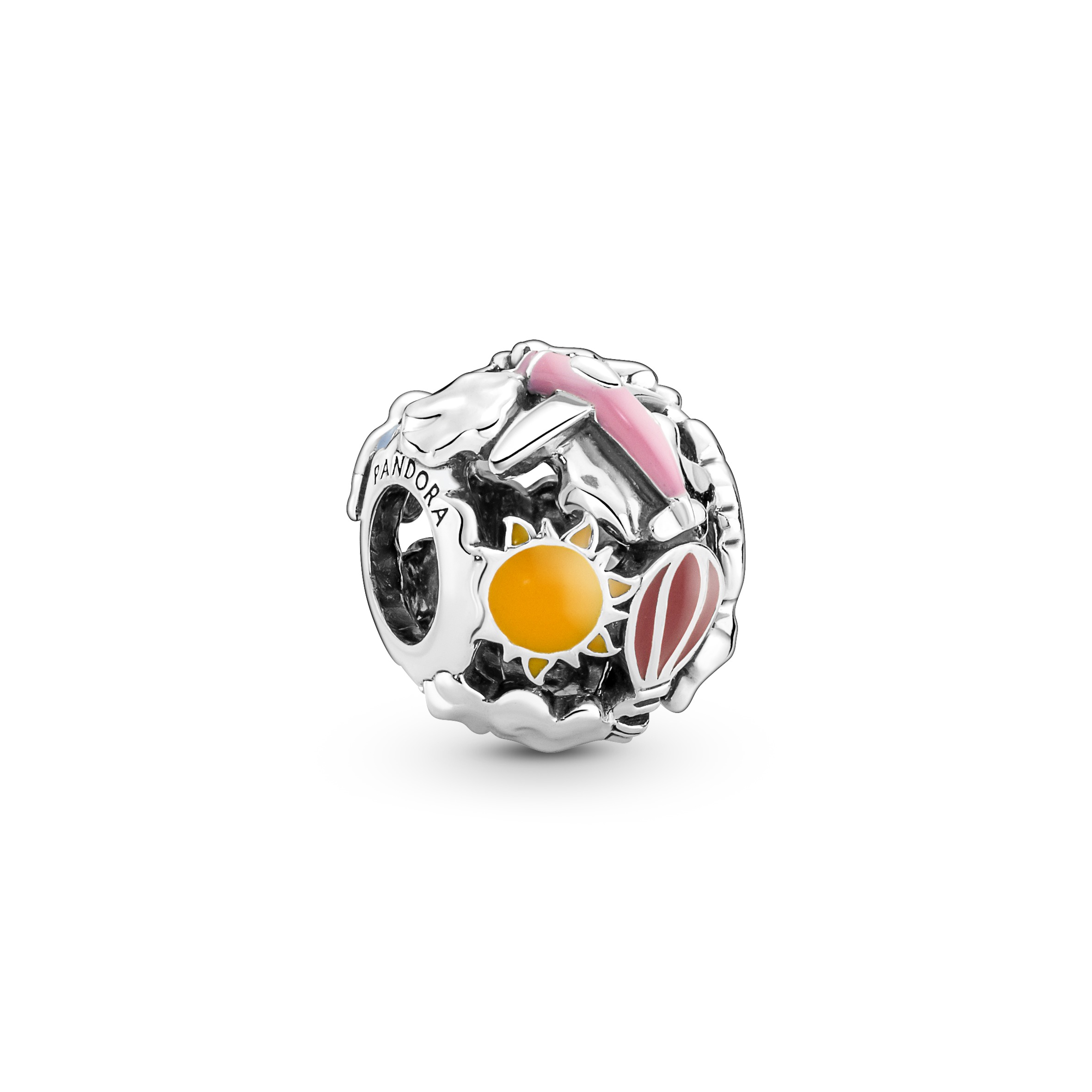 Flieg davon Regenbogen Himmel & Reise Charm  - Sterling-Silber