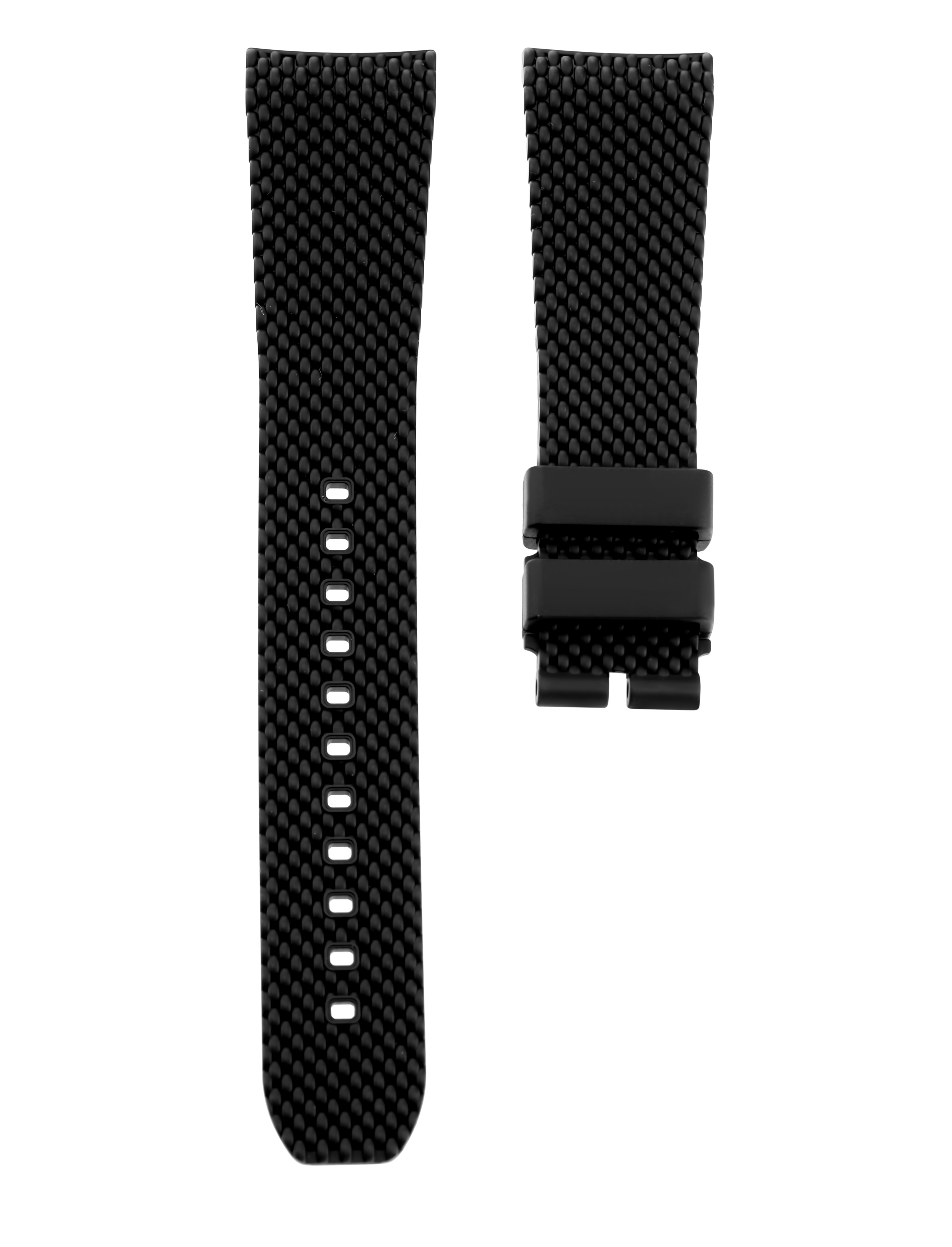 BREITLING geflochtenes Kautschukarmband - Superocean Heritage B31 42 & 44 / B01 42 - Schwarz - 22/18mm - Überlänge (L)
