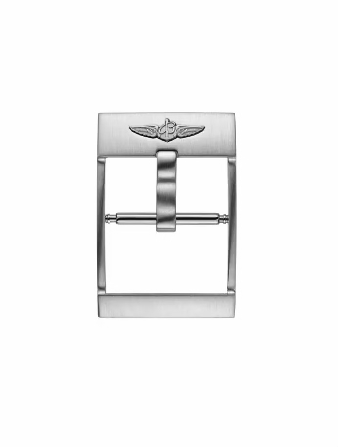BREITLING Doppel Dornschließe Edelstahl - Matt gebürstet - 18mm - für Kautschukband