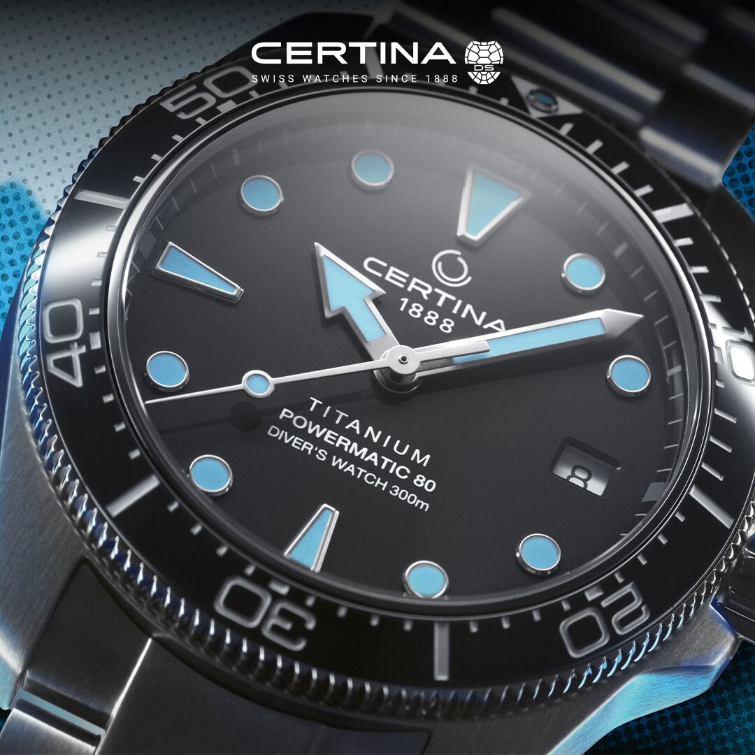 DS Action Diver 38 Titanium - Powermatic 80 - Schwarz / Türkis