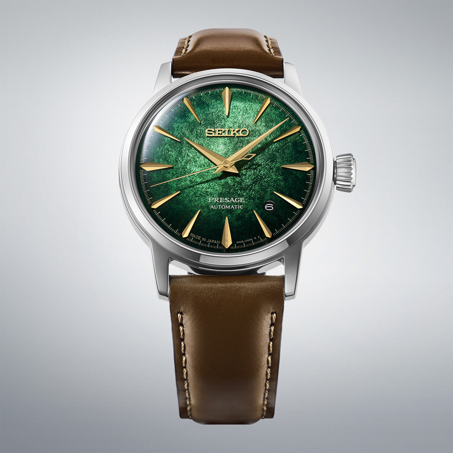 PRESAGE Cocktail Time Automatik 38,5mm - 3 Zeiger - Grün - Crushed Ice "Mint Mist"