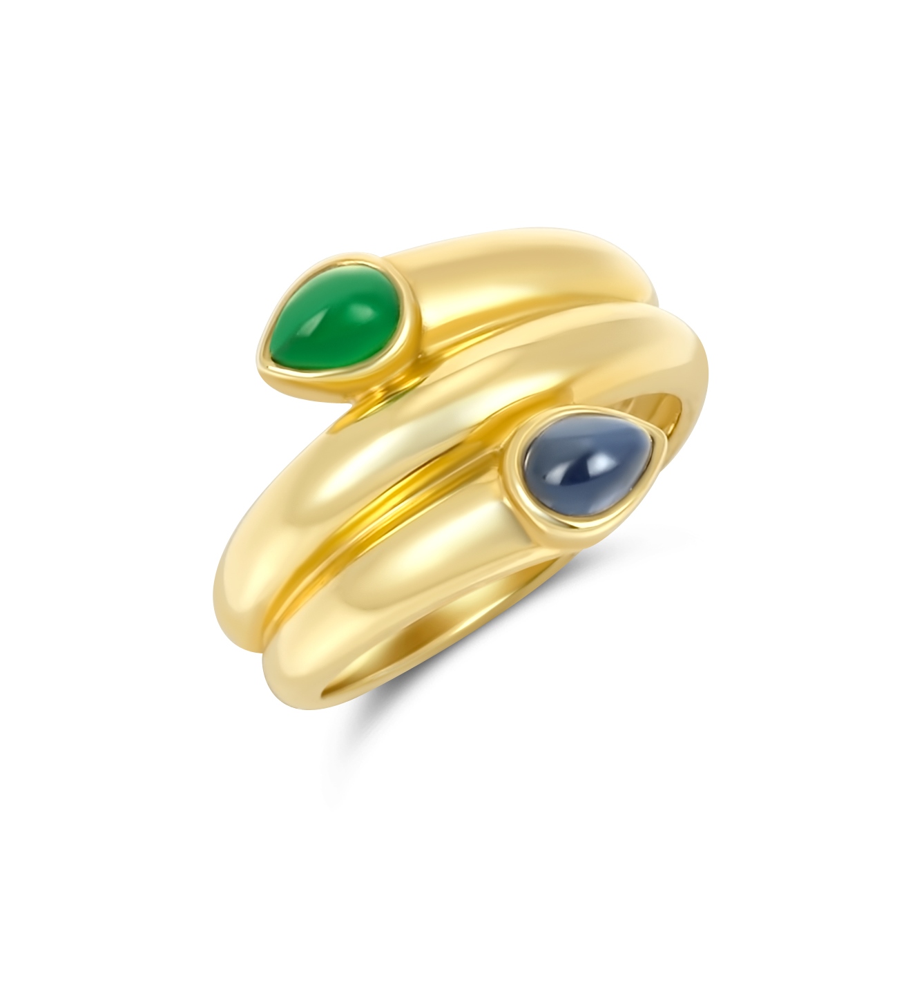 Ring - Smaragd, Saphir
