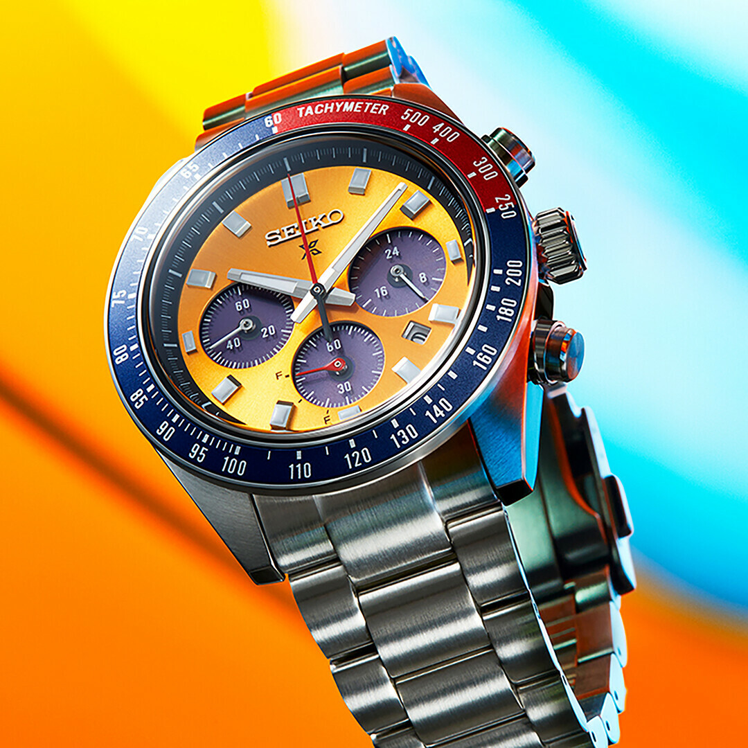 Prospex Speedtimer Solar Chronograph  - Gelb / Blau / Rot