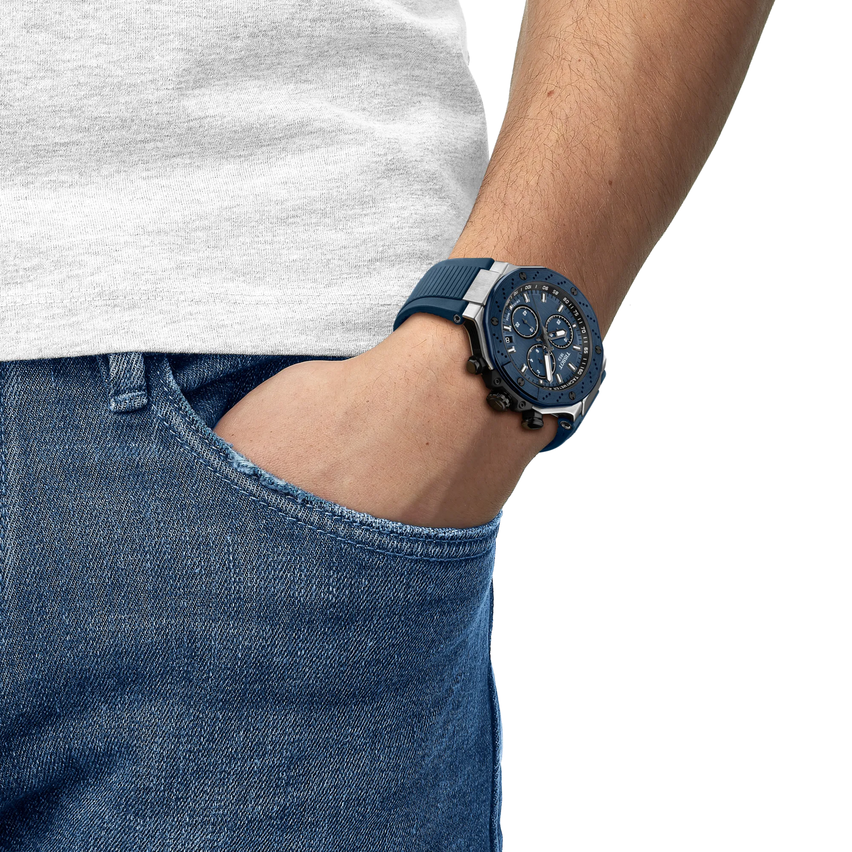 T-Race Quartz Chronograph 45mm - Blau