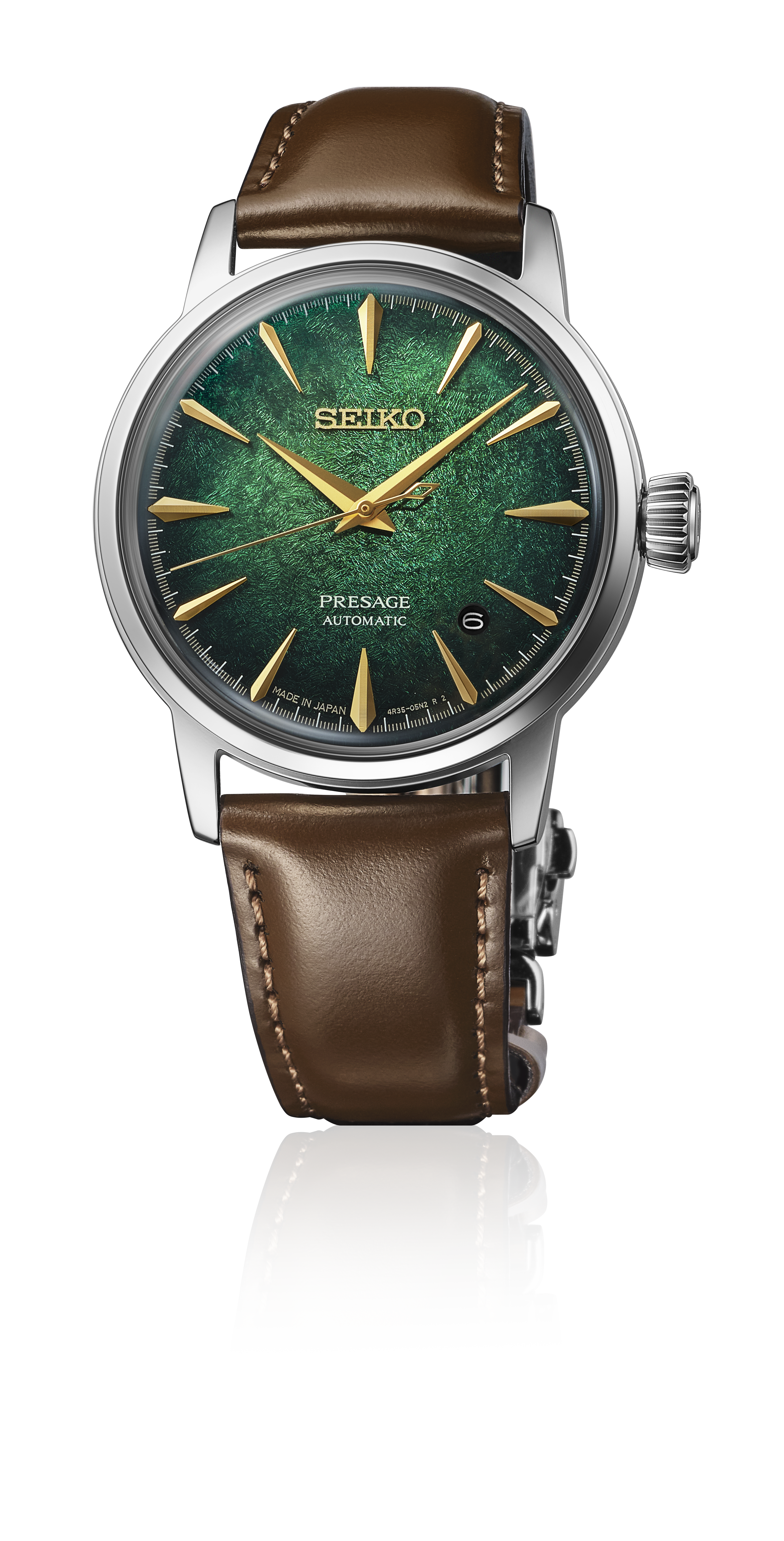 PRESAGE Cocktail Time Automatik 38,5mm - 3 Zeiger - Grün - Crushed Ice "Mint Mist"