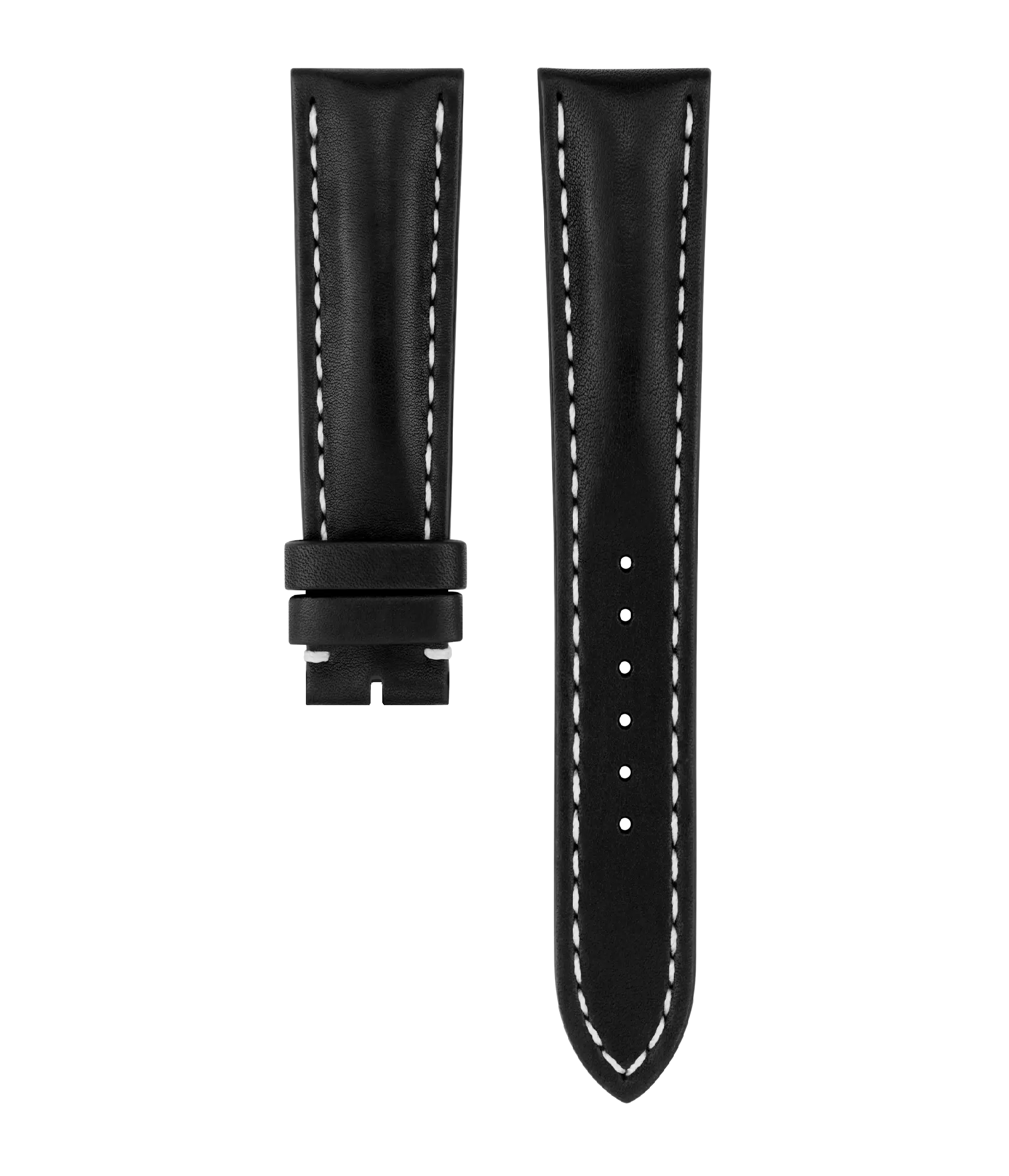 Kalbsleder Armband Schwarz - 18/16 mm