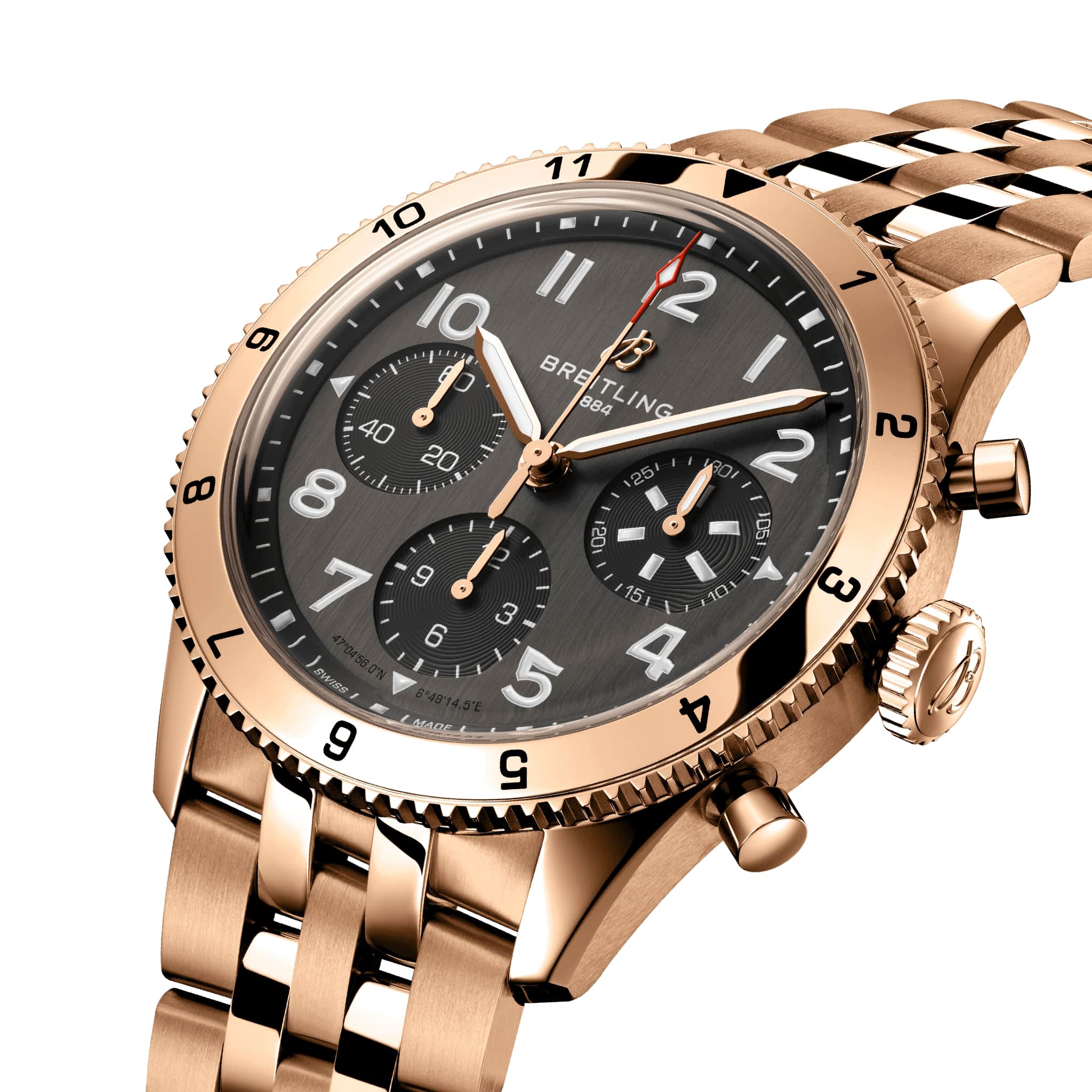 Classic AVI Chronograph 42 P-51 Mustang 18-karätiges Rotgold