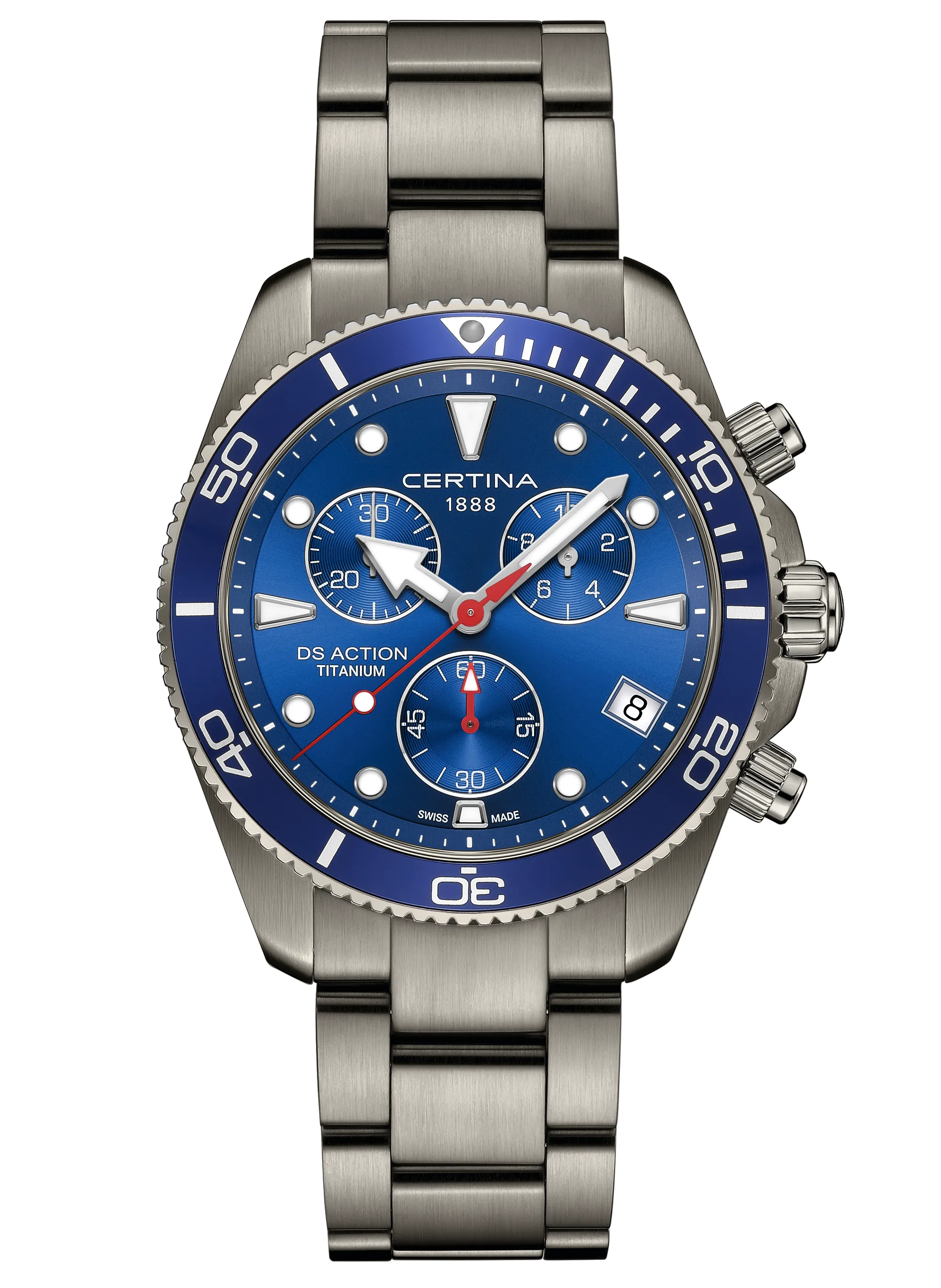 DS Action Chrono Titan Quarz 42mm - Schwarz 