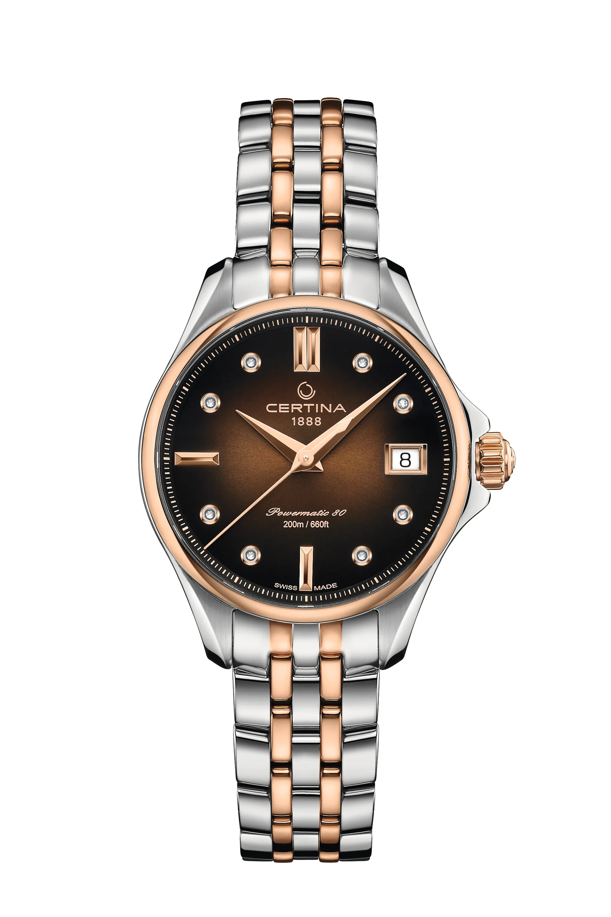 DS Action Lady - Powermatic 80 - 34,5 mm - Bicolor Rosé - Braun