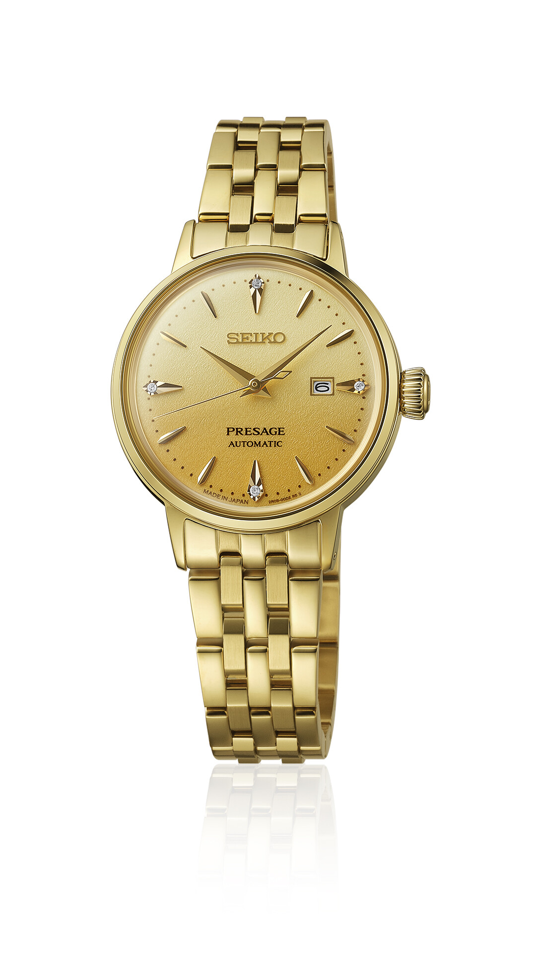 PRESAGE Cocktail Time Automatik 30mm - 3 Zeiger - Gold - Eggnog 