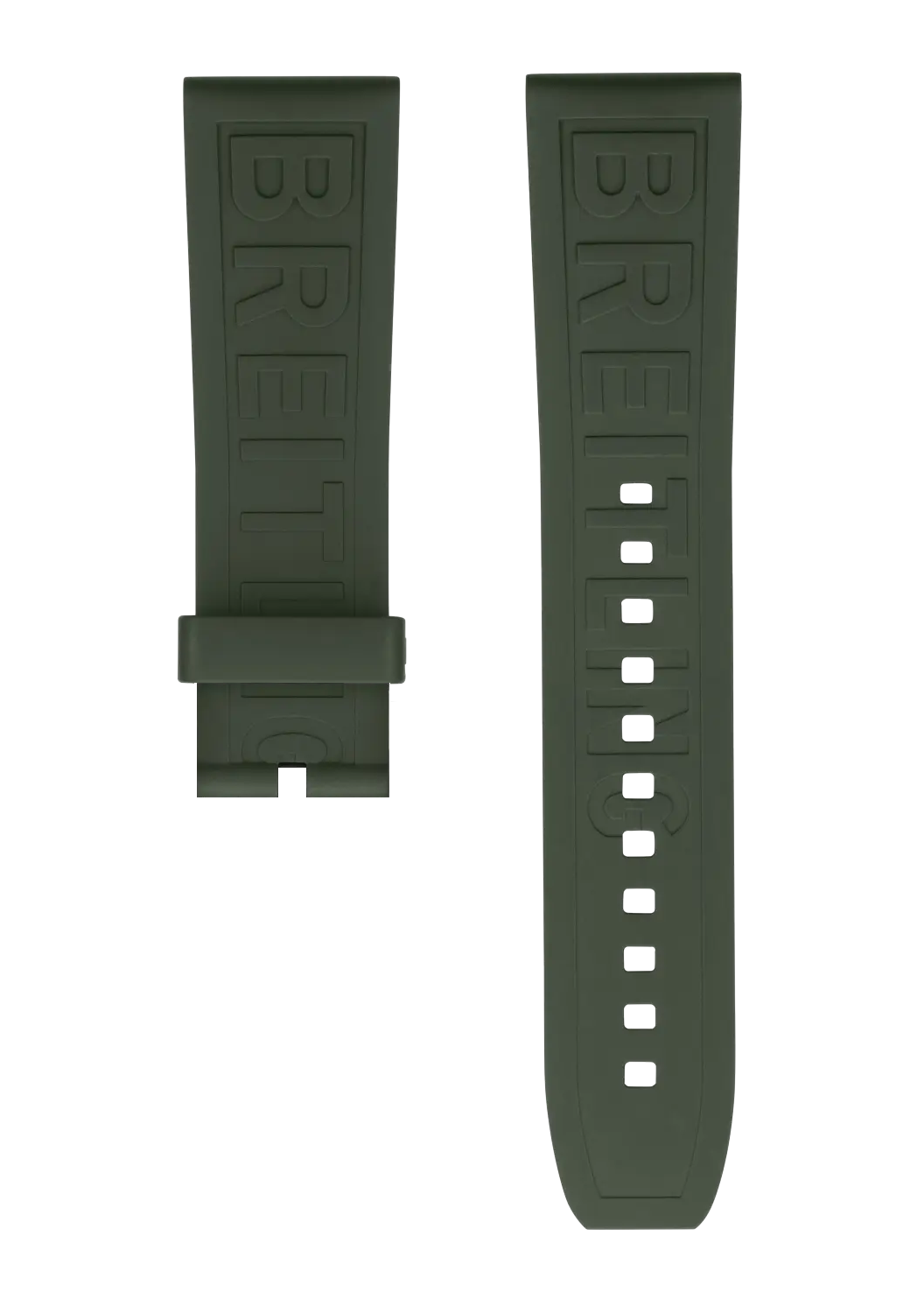 BREITLING Kautschukband - DIVER PRO III - Grün - 22/20 mm (Kurz)