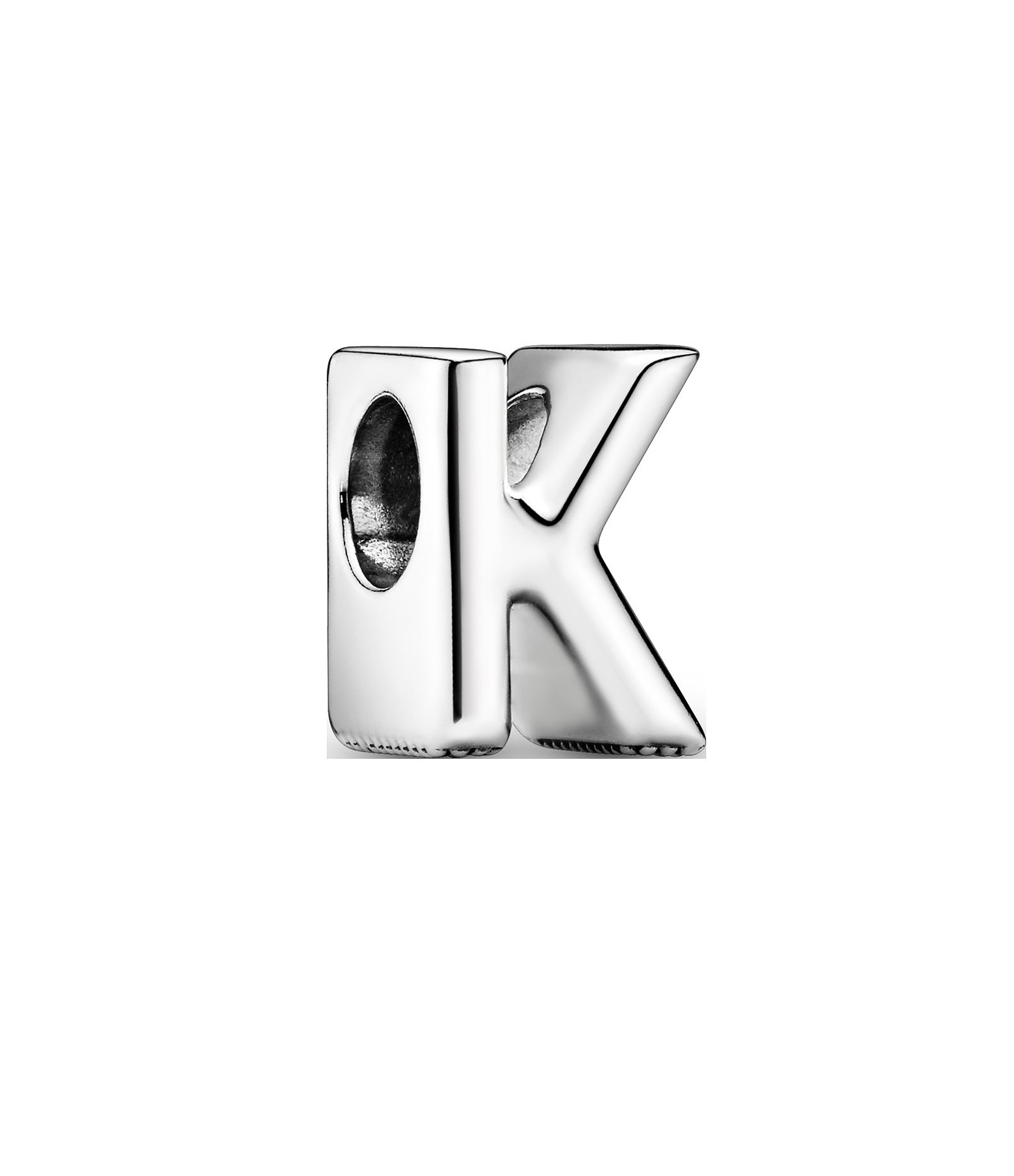 Buchstabe K Alphabet-Charm - Sterling-Silber