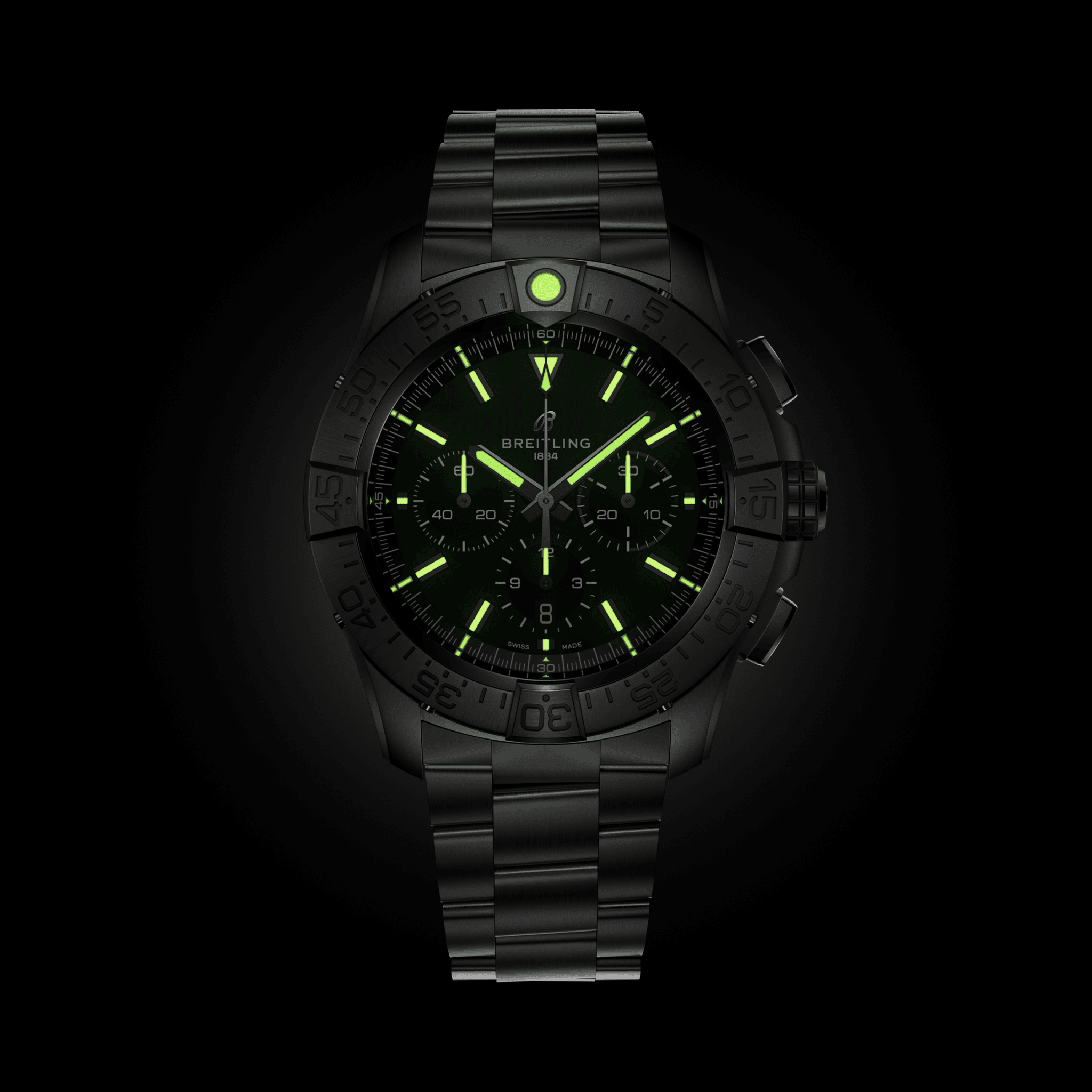 Super Avenger B01 Chronograph 46 - Schwarz - Titan
