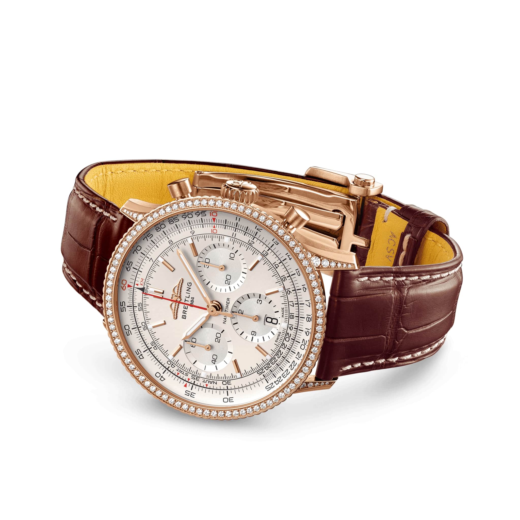 Navitimer B01 Chronograph 41 Diamantbesatz - 18-karätiges Rotgold
