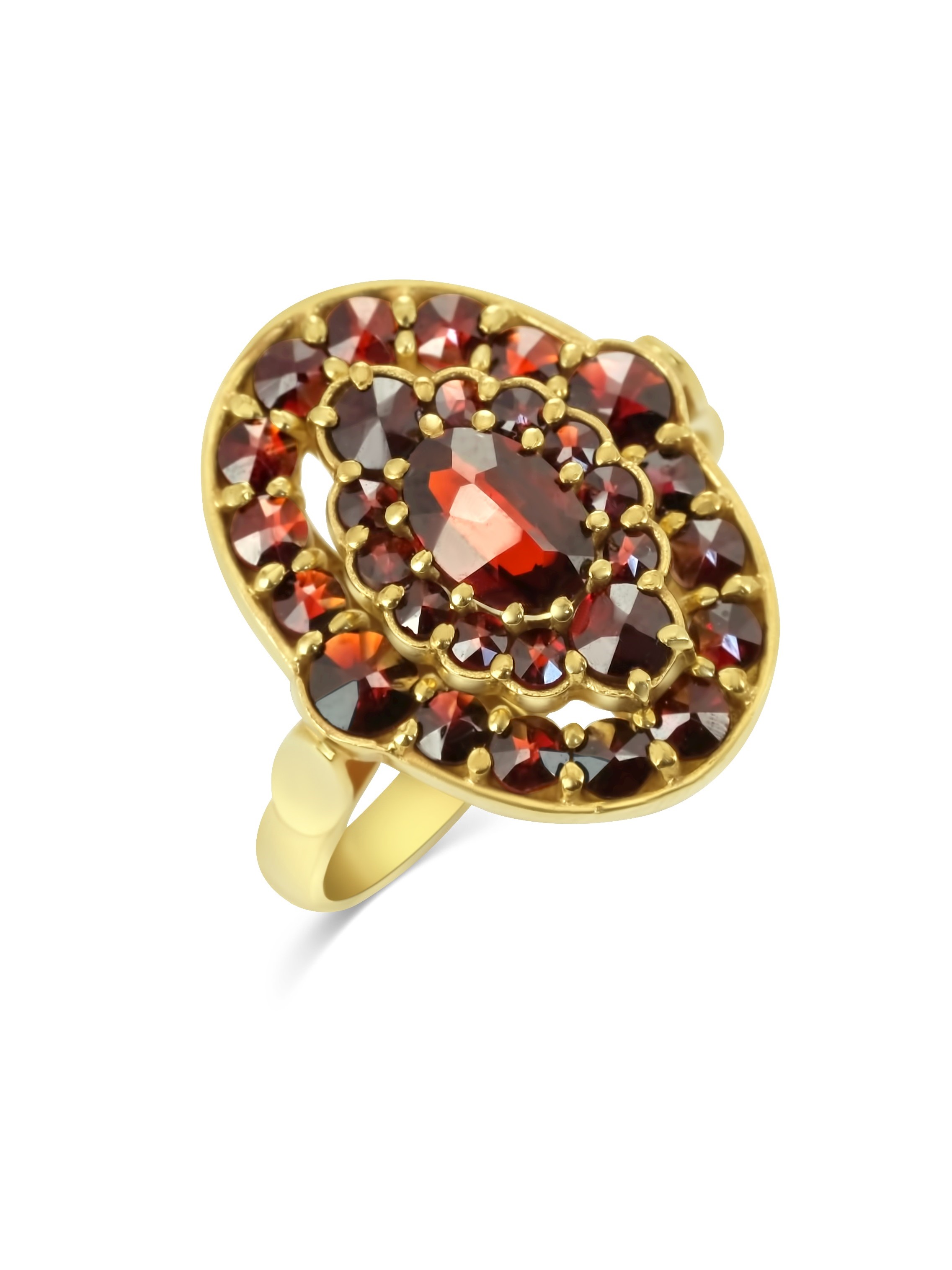 Ring Böhmischer Granat - Oval -  4,7g - 585 Gold