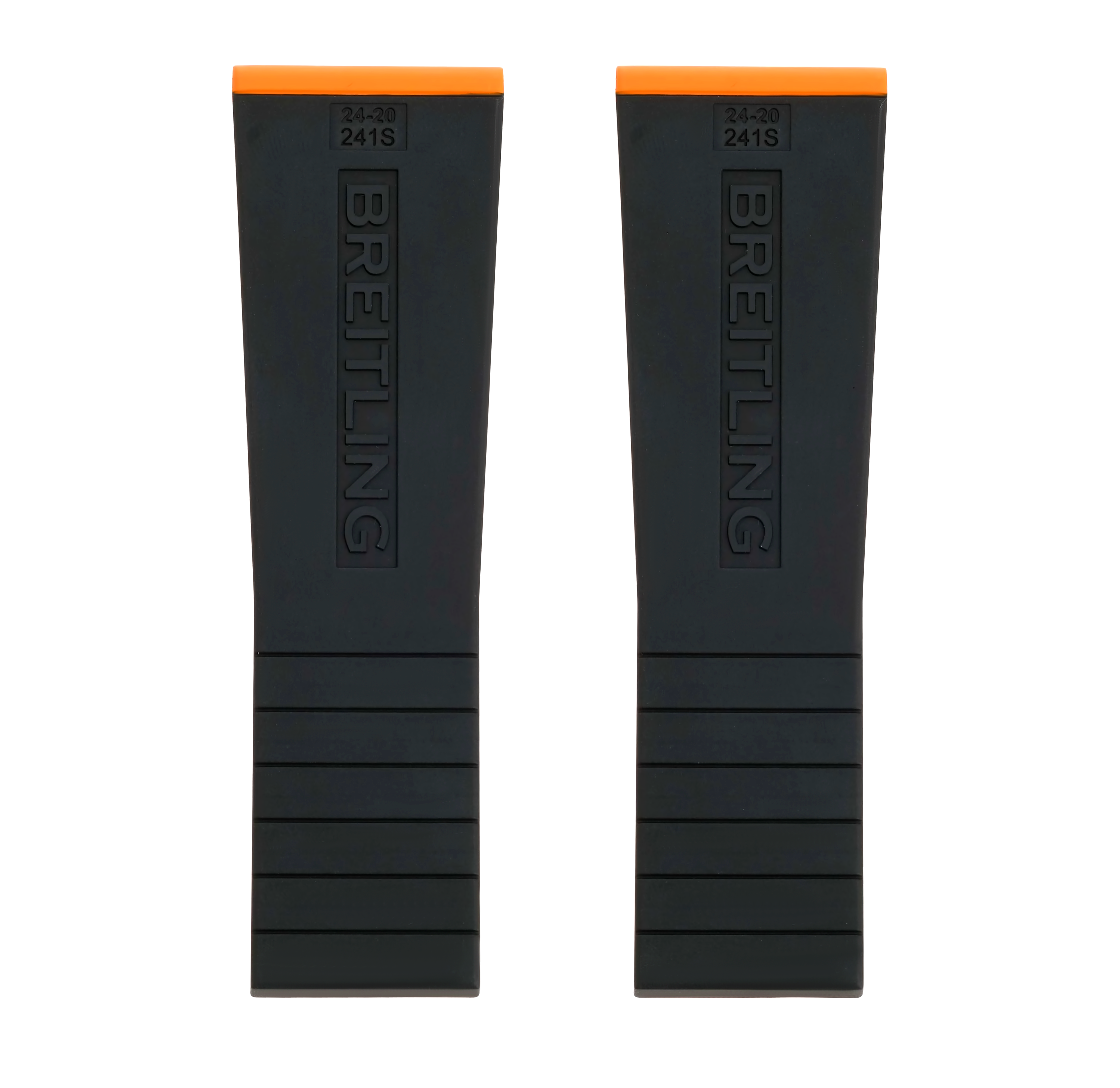 BREITLING Kautschukarmband - TwinPro - Orange - 24/20mm 