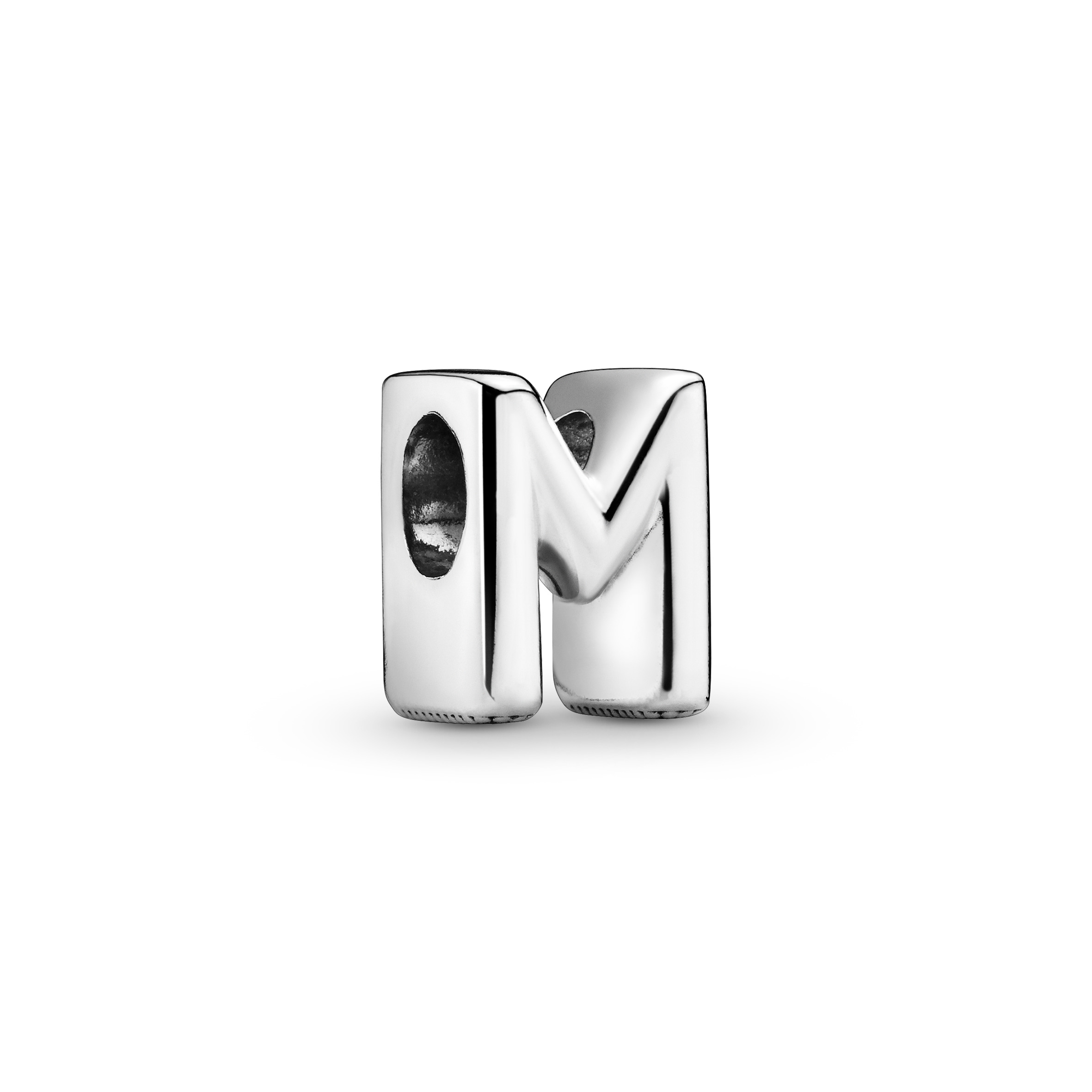 Buchstabe M Alphabet-Charm - Sterling-Silber