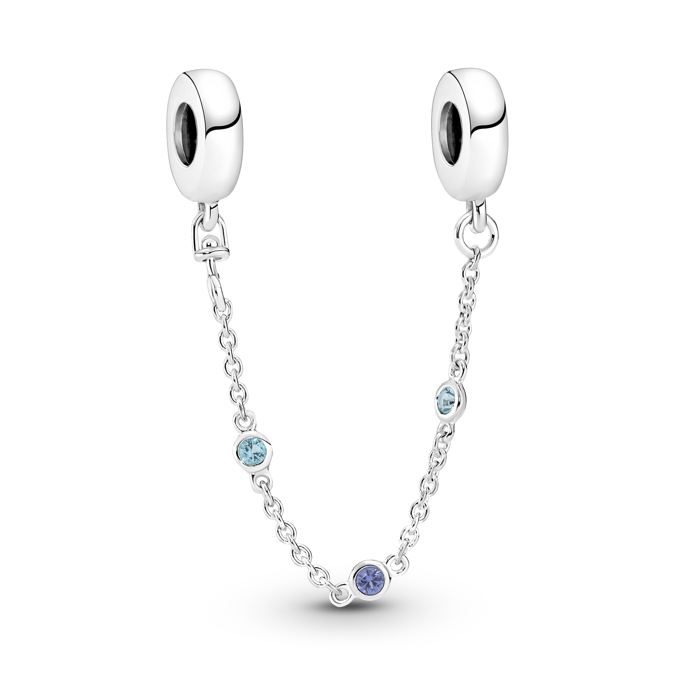 Drei Blaue Steine Komfortkette - Sterling-Silber