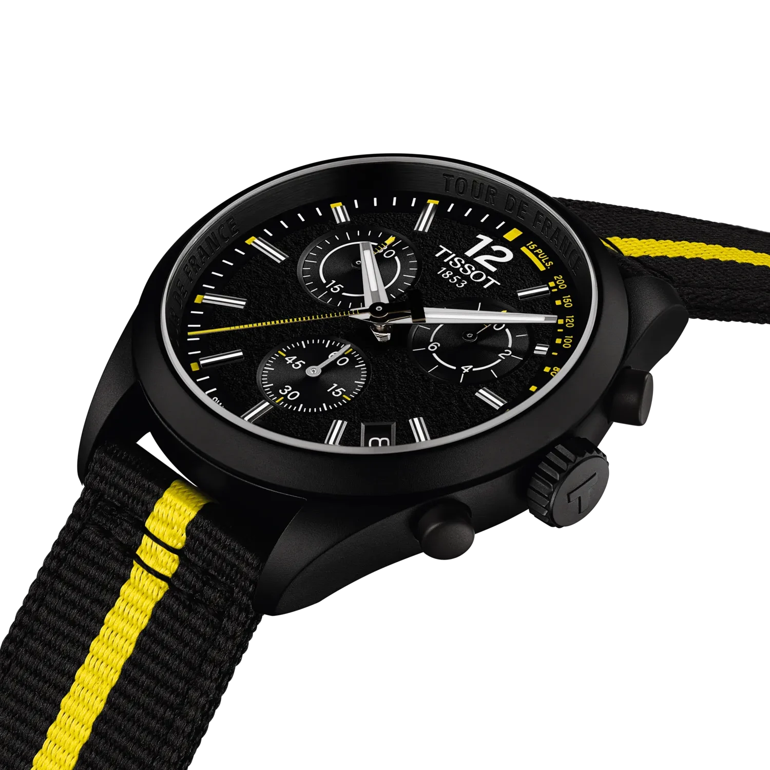 PR 100 Chronograph - Tour de France 2026 - 40mm - Schwarz Gelb + Kautschukband