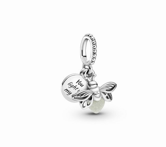 Glühwürmchen Charm-Anhänger - Sterling - Silber