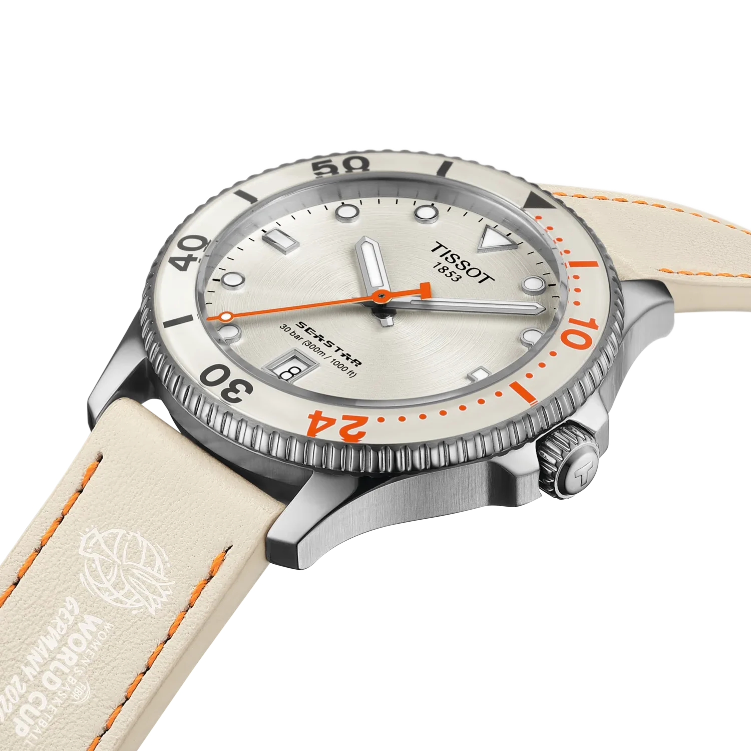Seastar FIBA Women's Basketball World Cup 2026  Quarz 40mm - Weiß