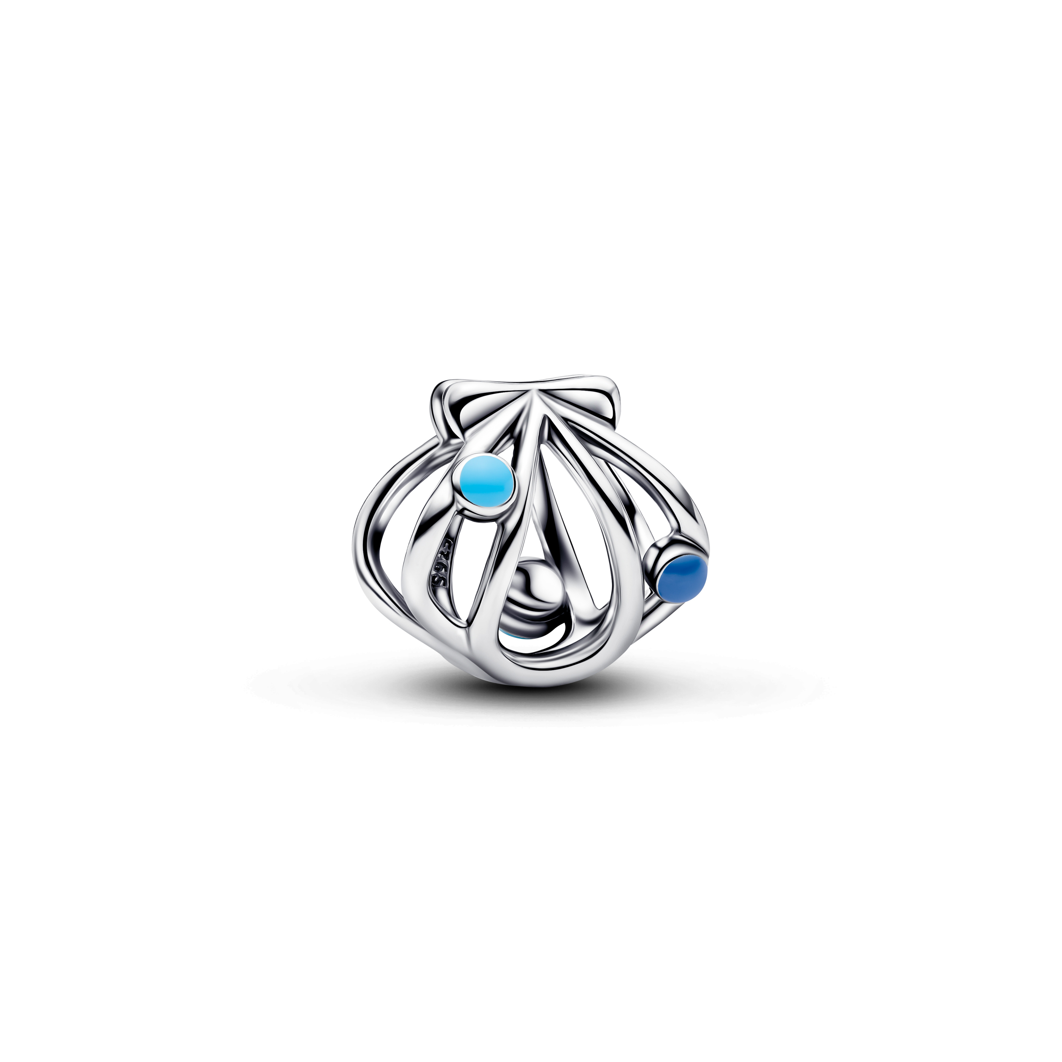 Offen gearbeitete Muschel Charm - Sterling-Silber