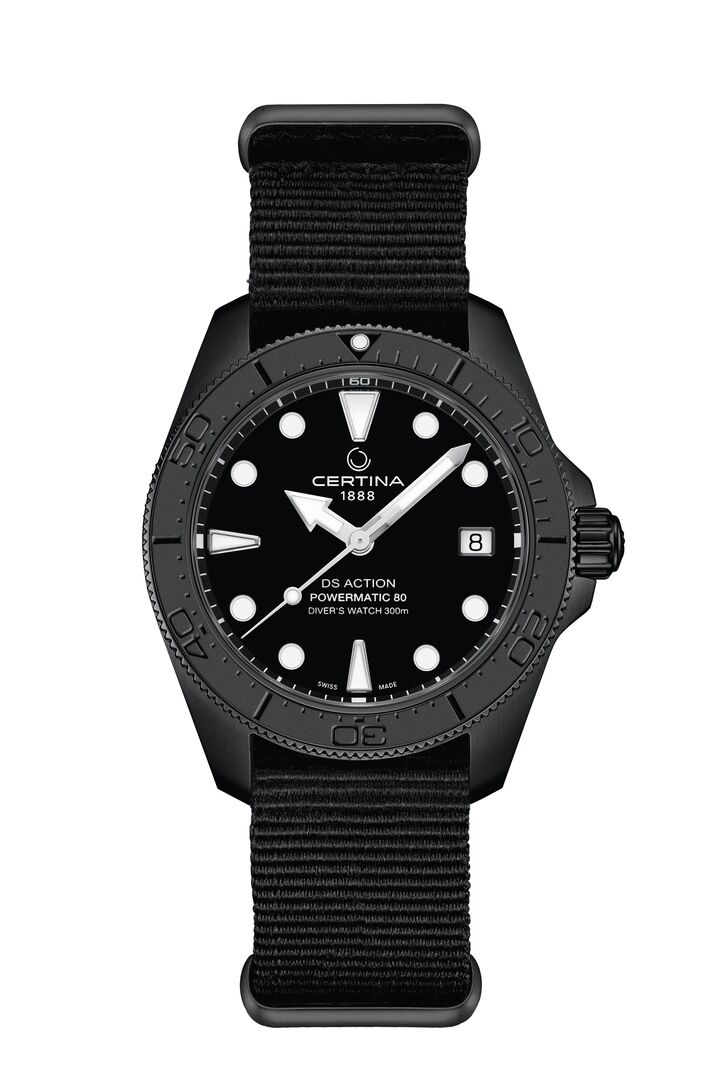 DS Action Diver 38 - Powermatic 80 - Schwarz / Schwarz